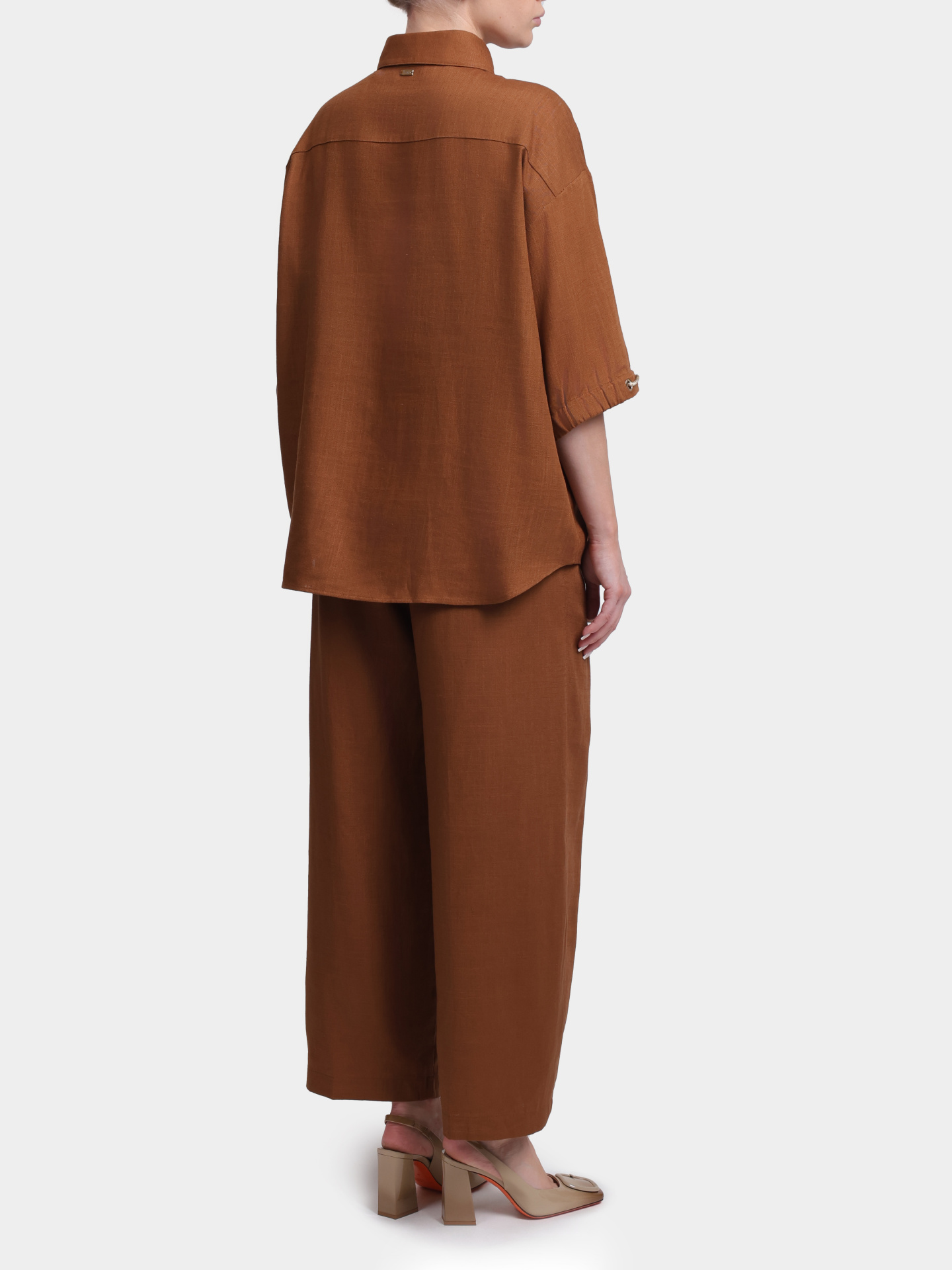 Рубашка Herno CM000046D 12689 2240 террактовая женская свободного кроя — купить в интернет-магазине Verdistore