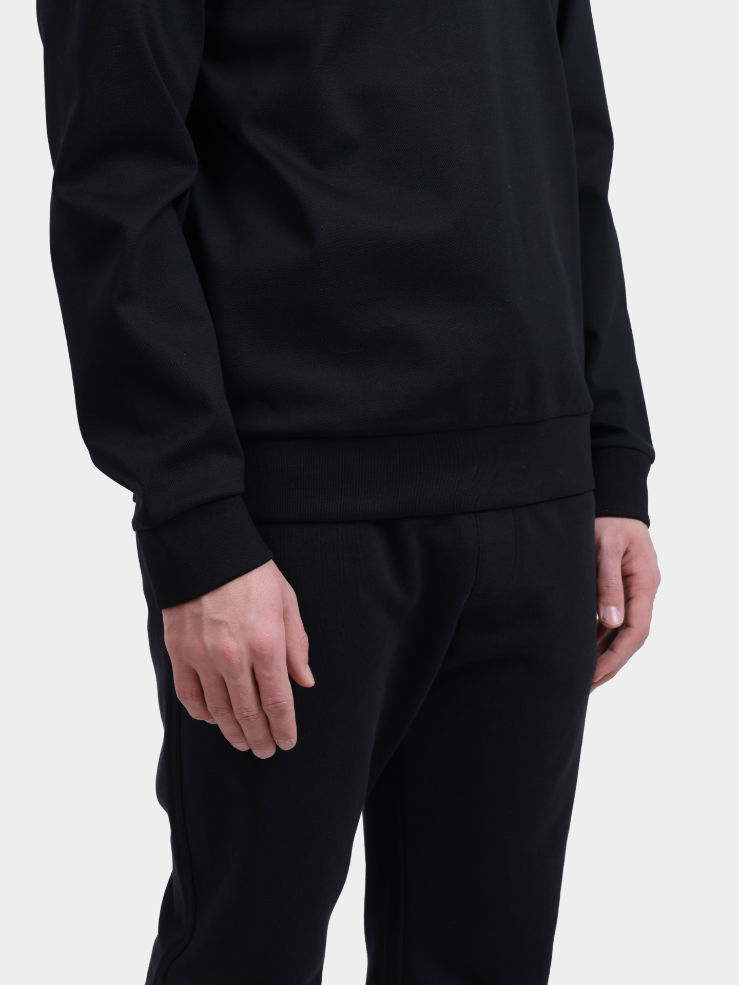 Свитшот Boss 50543887 001 черный мужской на молнии — купить в интернет-магазине Verdistore