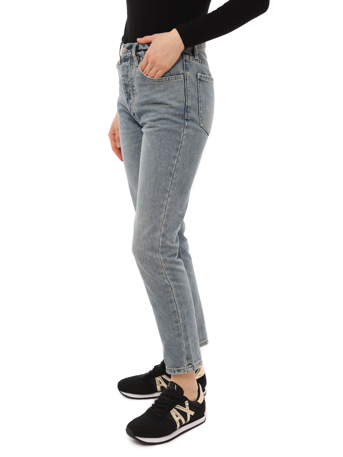 Джинсы Armani Exchange 8NYJ51 Y2AAZ 150A голубые женские — купить в интернет-магазине Verdistore