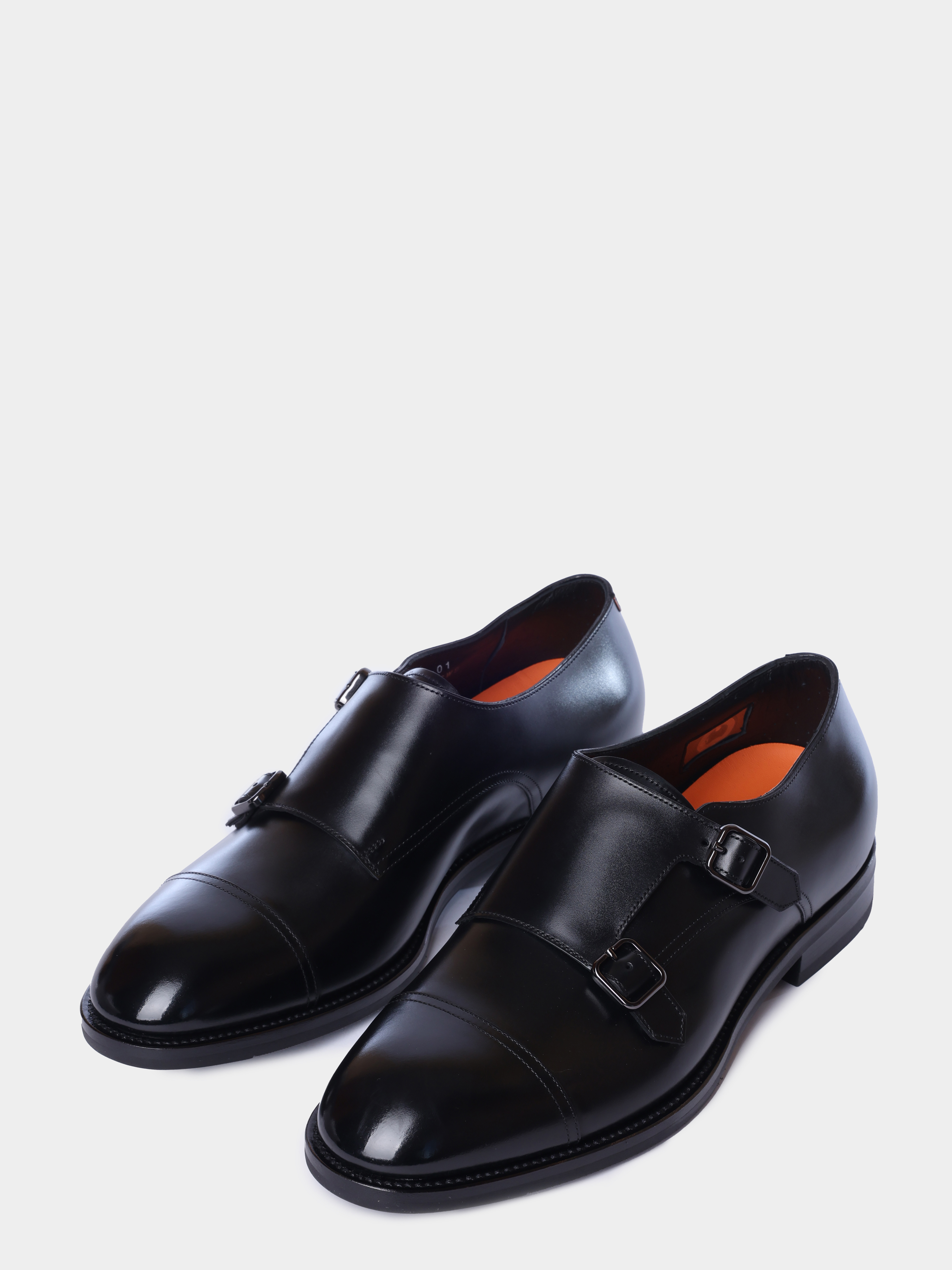 Монки Santoni MCJG19402PI5HNTGN01 кожаные мужские — купить в интернет-магазине Verdistore