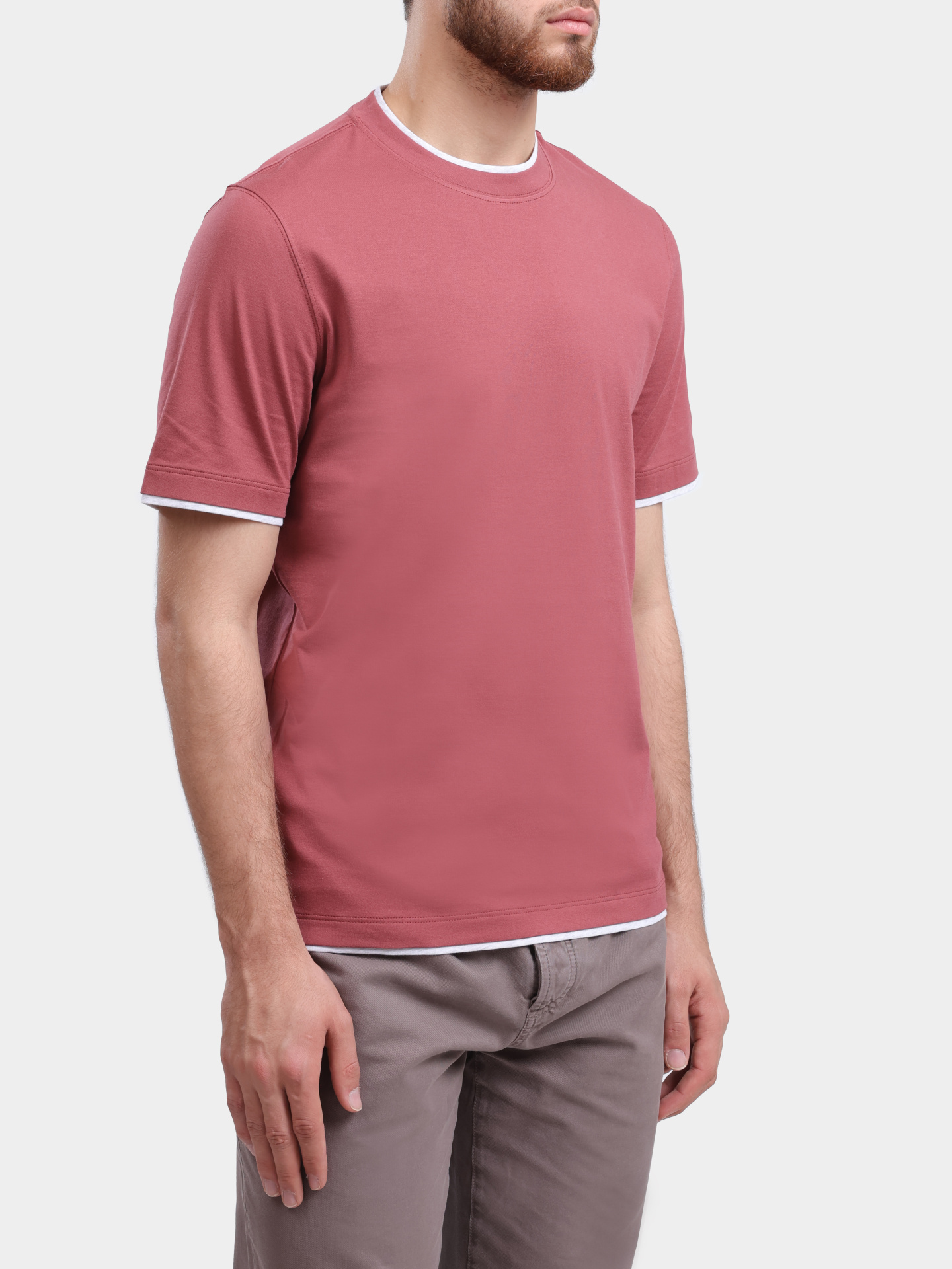 Футболка Brunello Cucinelli M0B137427 CMJ53 с эффектом многослойности мужская  — купить в интернет-магазине Verdistore