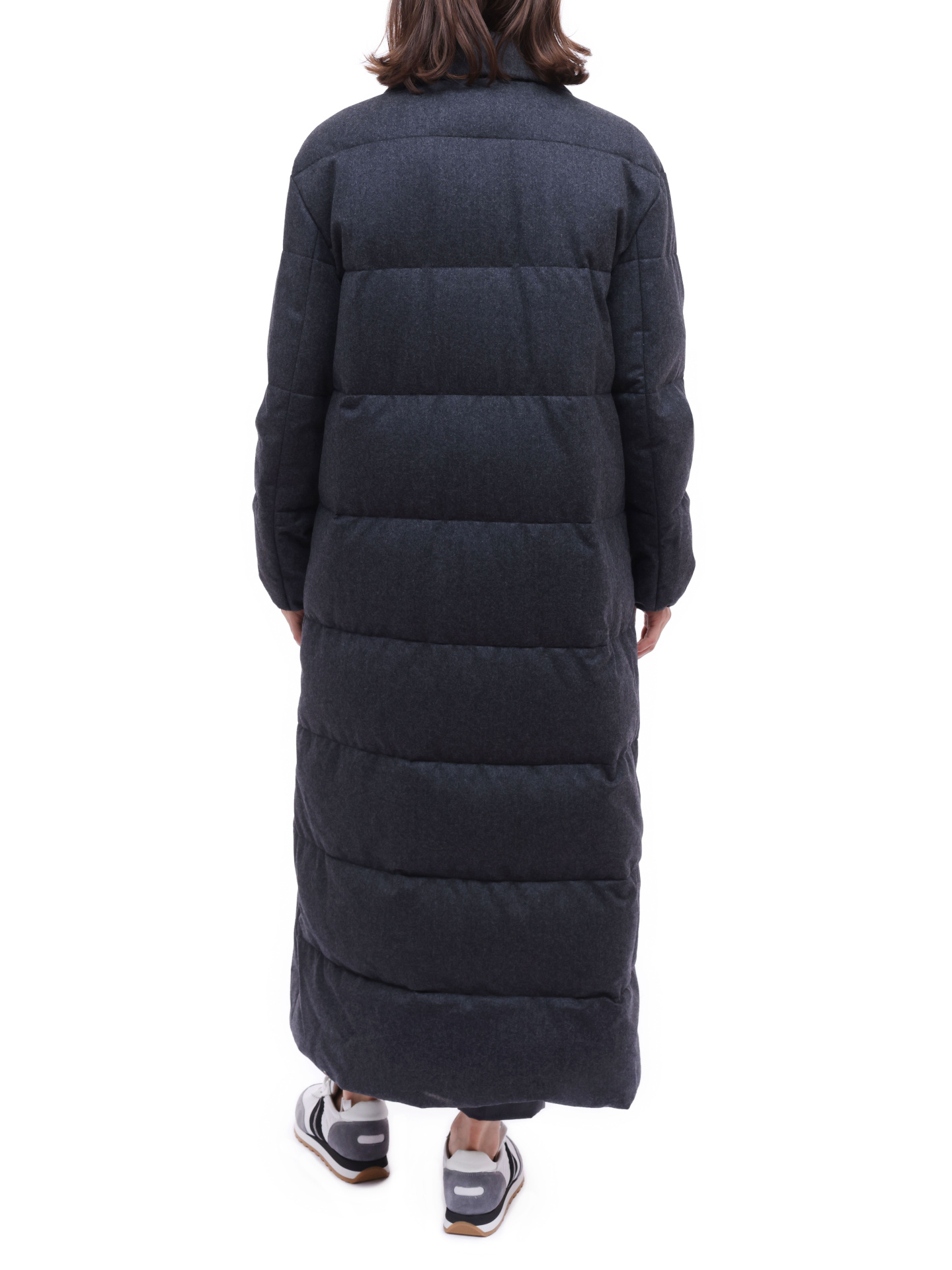 Пальто Brunello Cucinelli MT2269388 C004 темно-серое женское пуховое — купить в интернет-магазине Verdistore