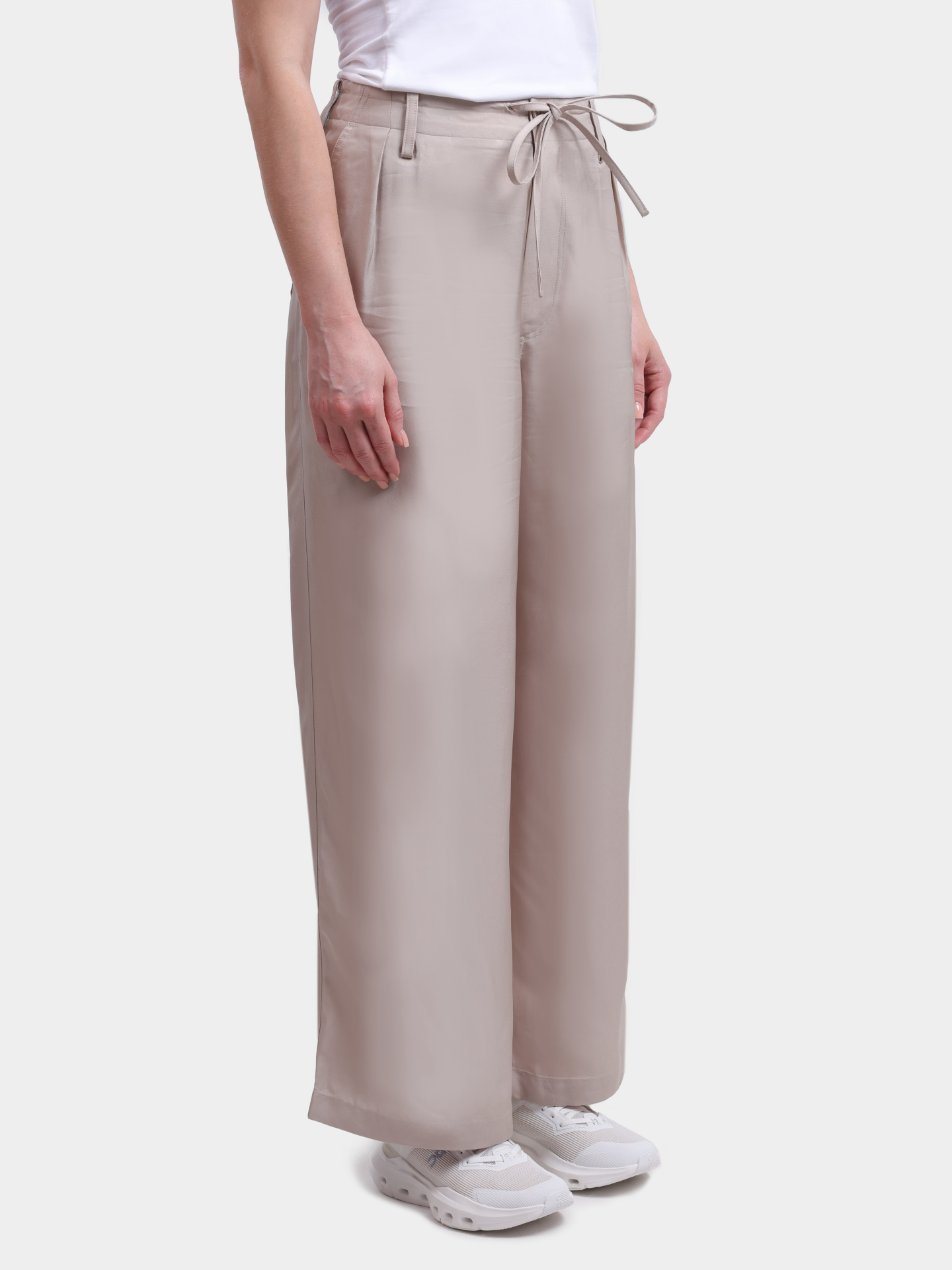 Брюки Y-3 KQ7299 LIGHTBROWN бежевые женские на кулиске — купить в интернет-магазине Verdistore
