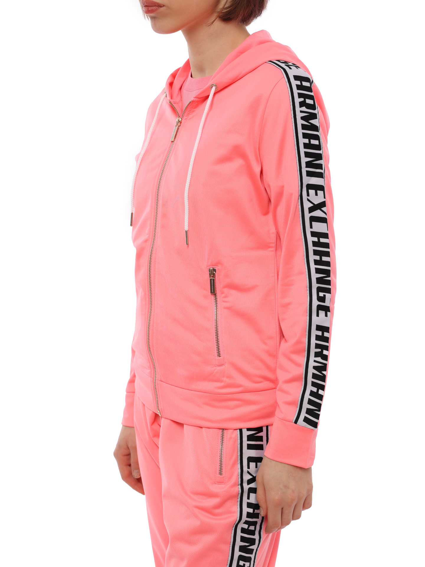 Мастерка Armani Exchange 3HYM84 YJ52Z 1475 розовая женская с контрастными панелями — купить в интернет-магазине Verdistore