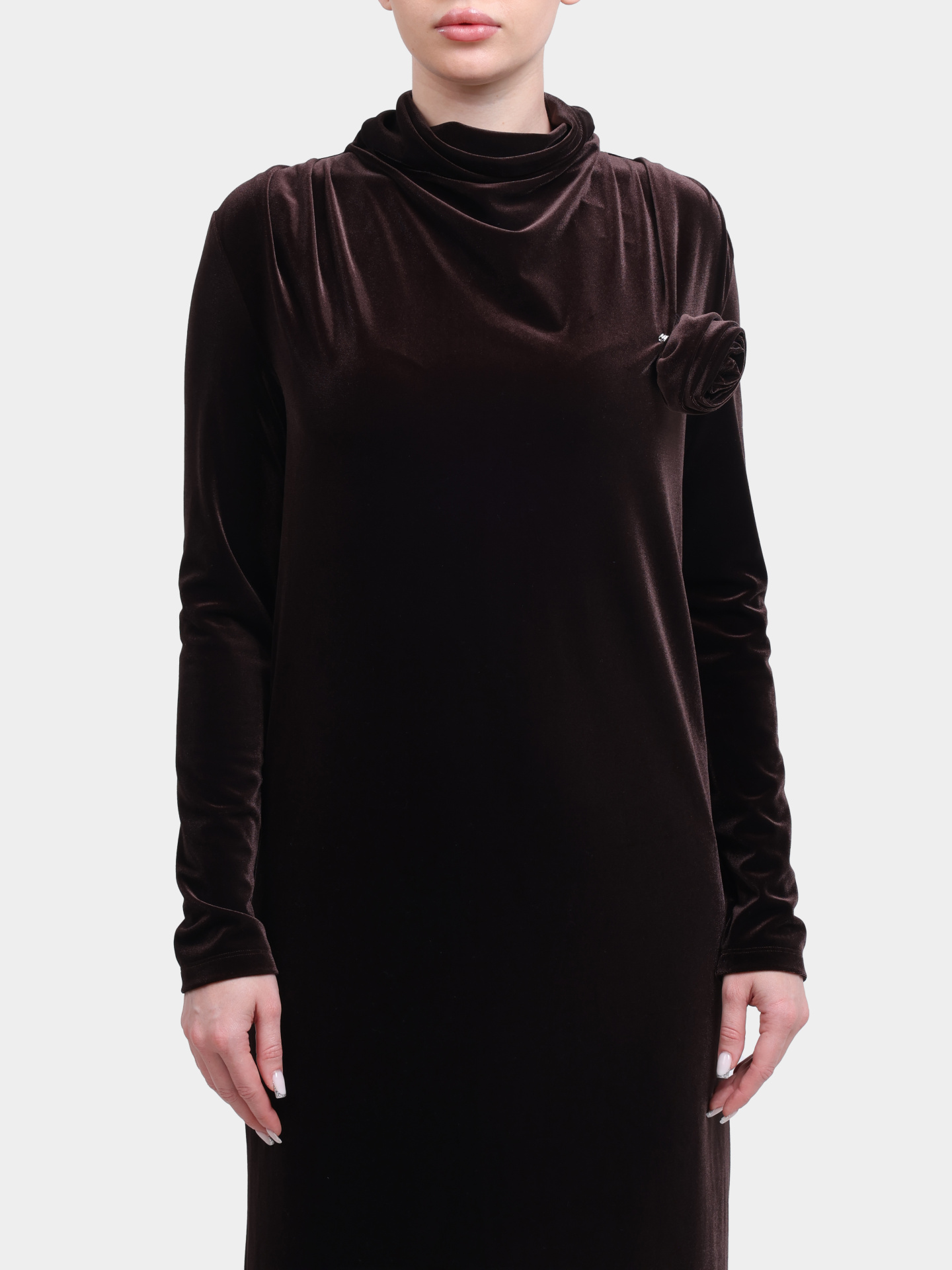 Платье Marella SOLANGE 001 длинное женское бархатистое — купить в интернет-магазине Verdistore