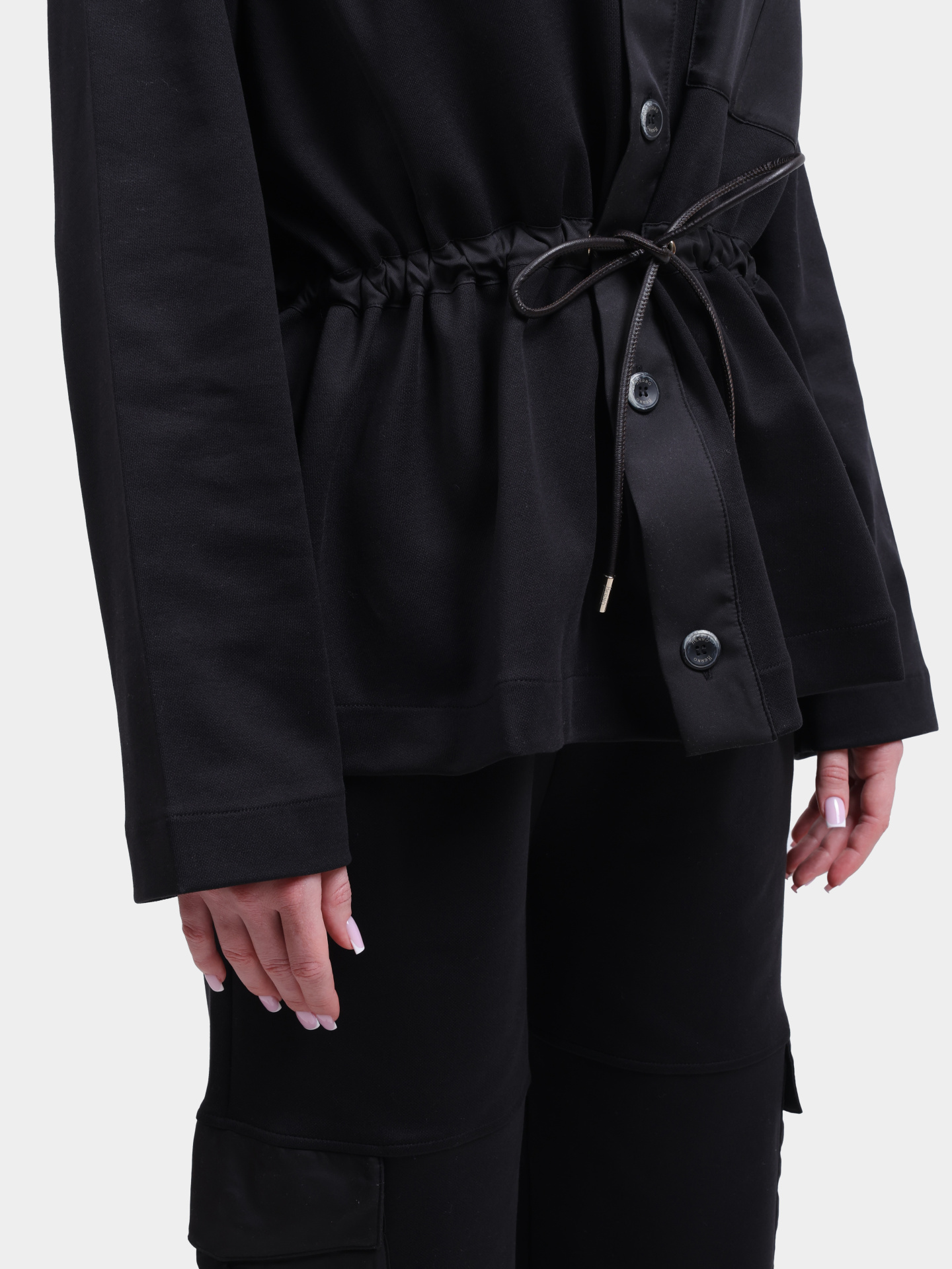 Рубашка Herno JC000078D 52117 9300 черная женская на кулиске — купить в интернет-магазине Verdistore