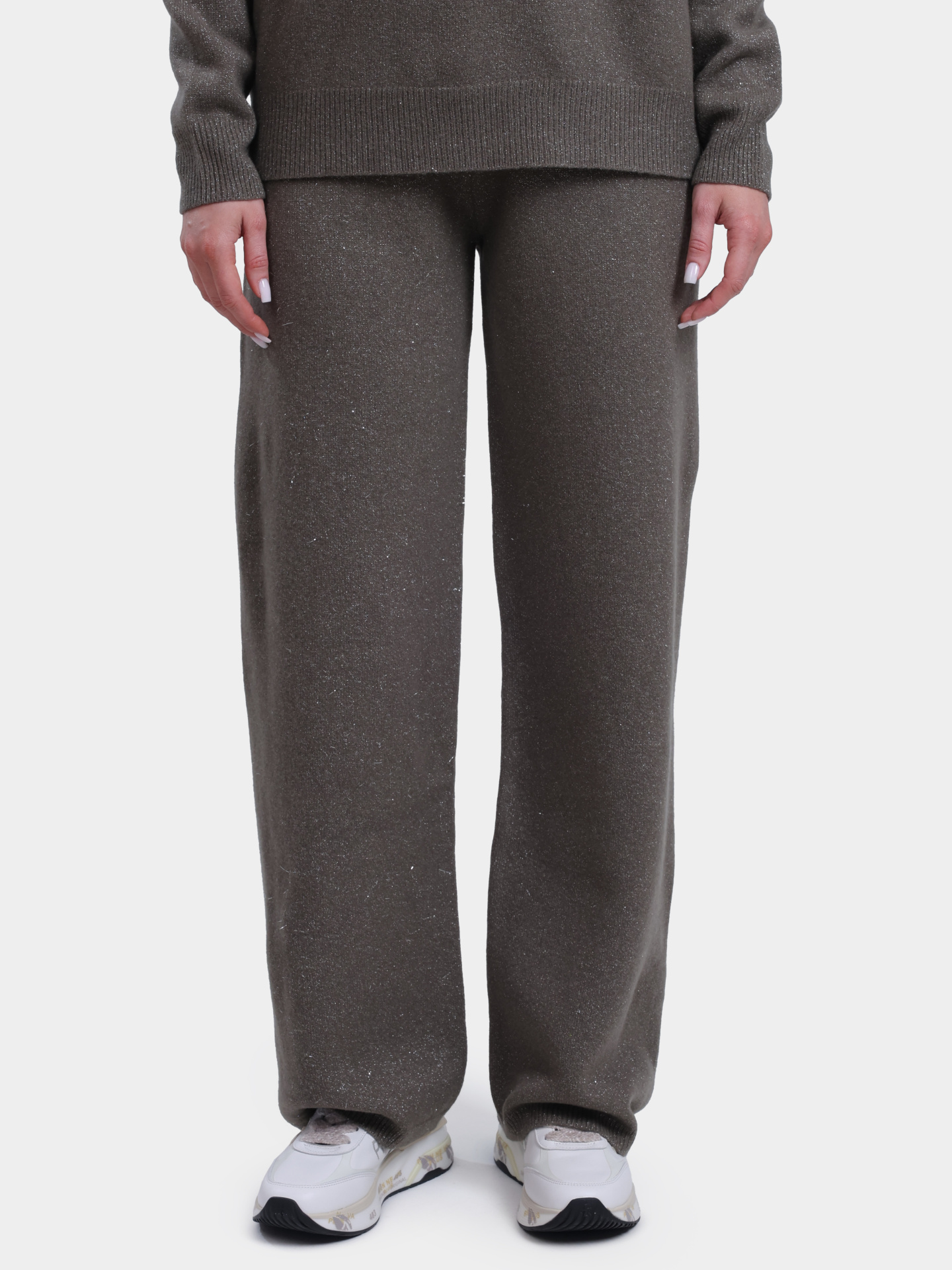 Брюки Peserico S94108F07Y 09160 39 шерстяные женские с люрексом — купить в интернет-магазине Verdistore