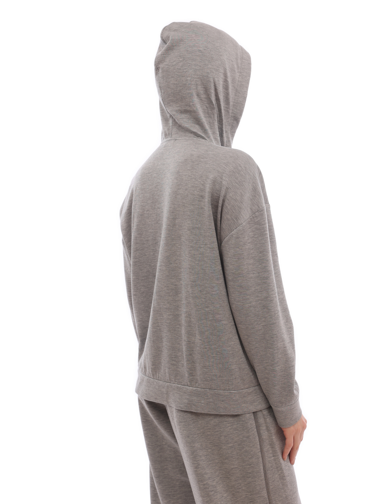 Толстовка Brunello Cucinelli MD828BN406 C571 серая женская — купить в интернет-магазине Verdistore