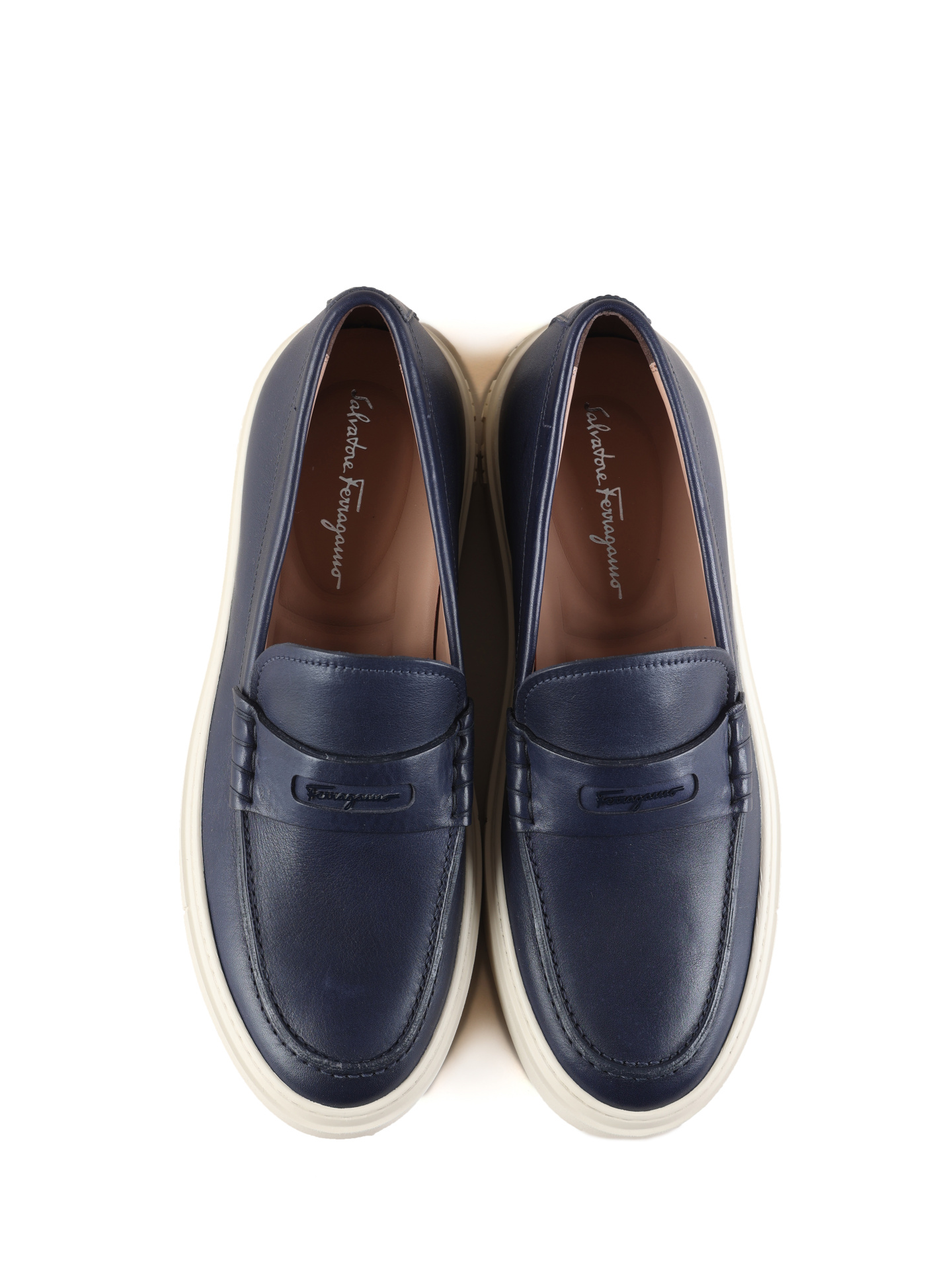 Лоферы Z-07511623E кожаные на высокой белой подошве  — купить в интернет-магазине Verdistore