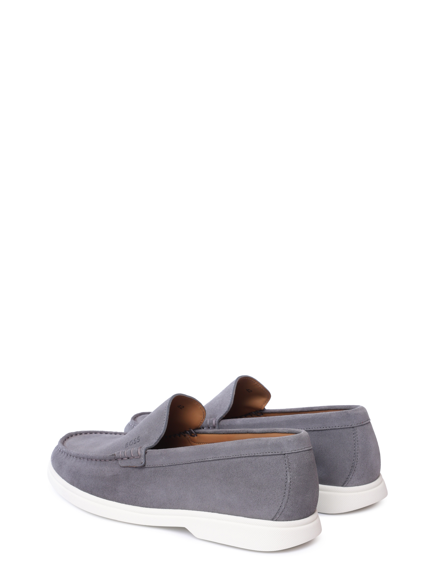 Лоферы Boss 50543083 035 серые мужские из замши — купить в интернет-магазине Verdistore