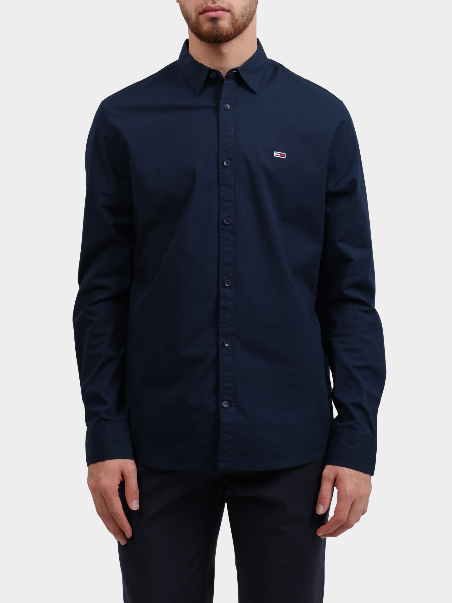 Рубашка Tommy Jeans DM0DM19519 C1G хлопковая мужская — купить в интернет-магазине Verdistore