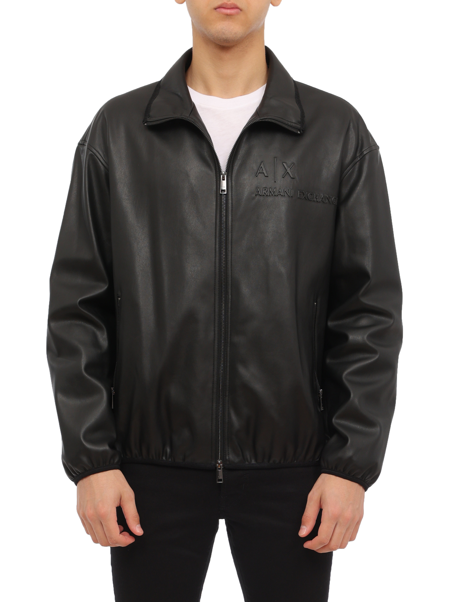 Куртка Armani Exchange 6RZB17 ZE1CZ 1200 черная мужская из искусственной кожи — купить в интернет-магазине Verdistore