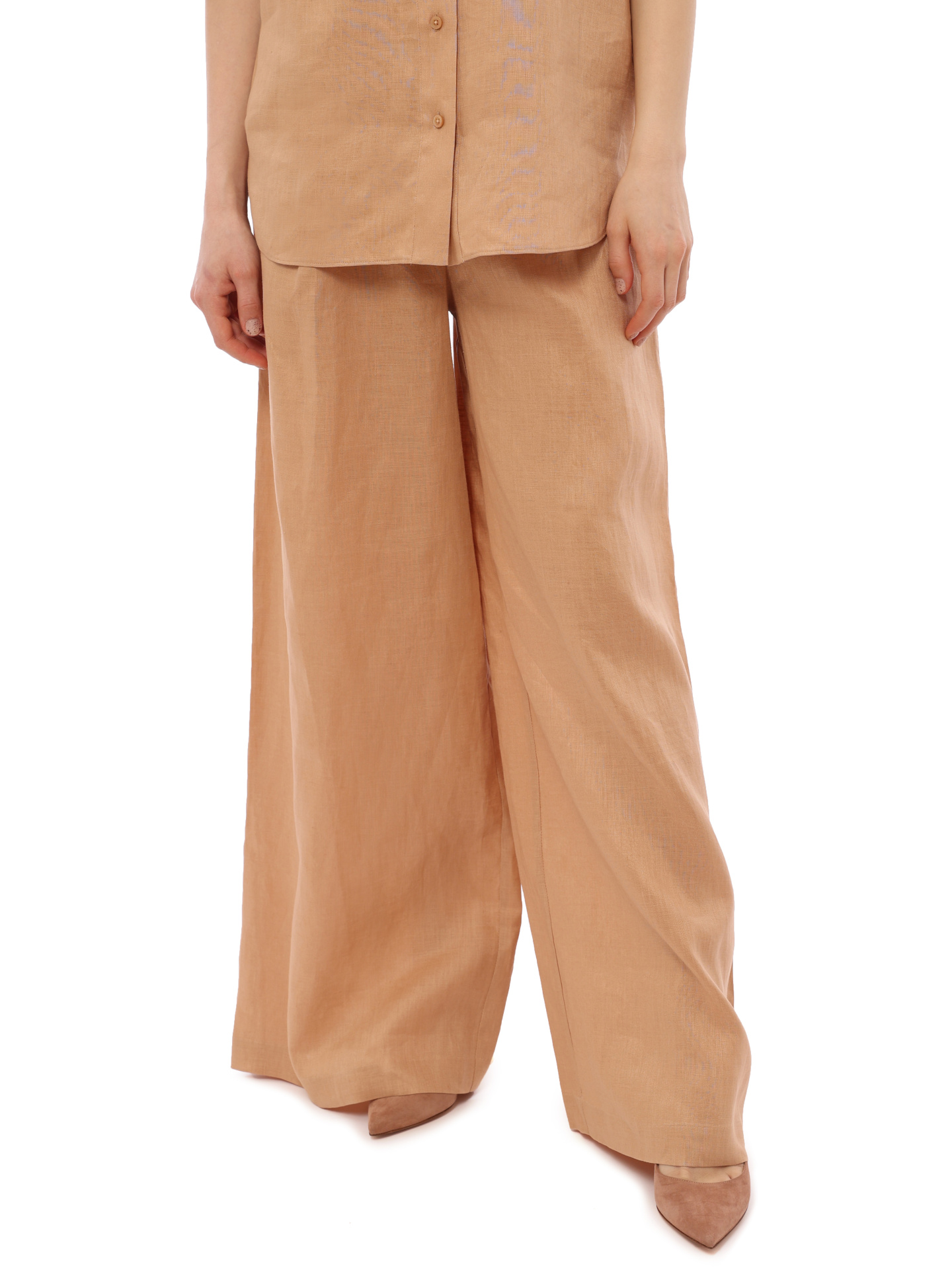 Брюки Armani Exchange 3RYP36 YN4KZ 1799 льняные женские — купить в интернет-магазине Verdistore