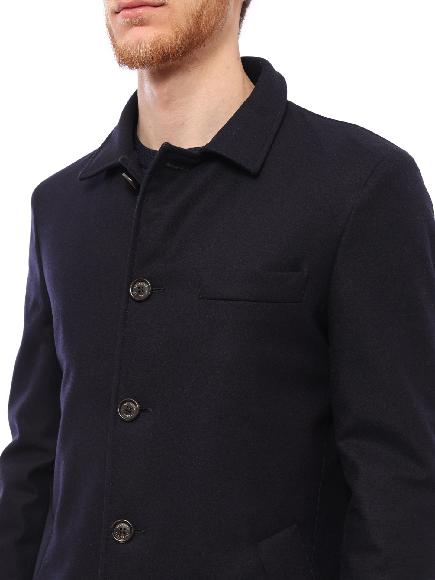 Пальто Brunello Cucinelli MM38P6387 шерстяное мужское — купить в интернет-магазине Verdistore