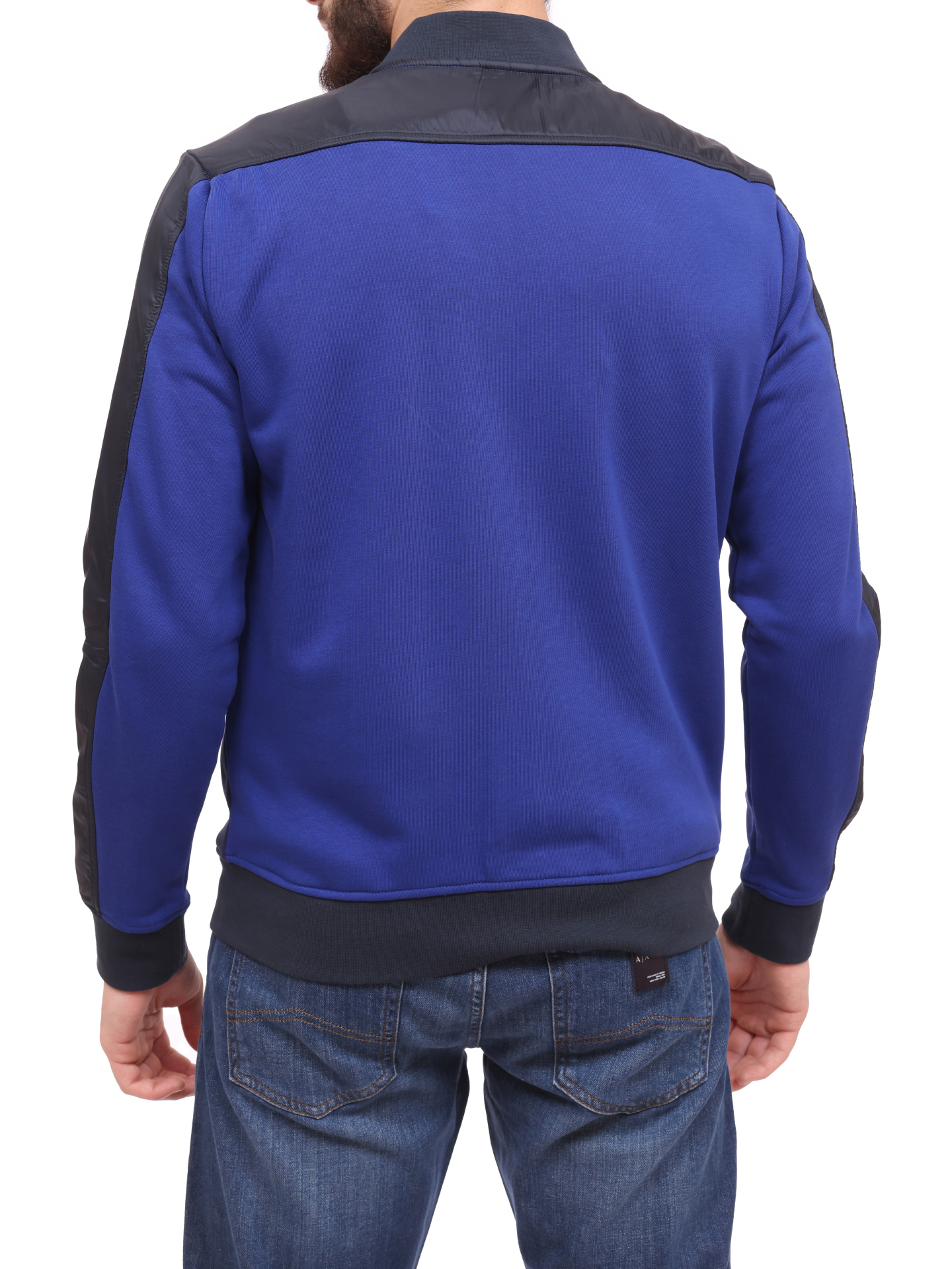 Мастерка Armani Exchange 3KZMGF ZJ8CZ 05DM комбинированная мужская на молнии — купить в интернет-магазине Verdistore