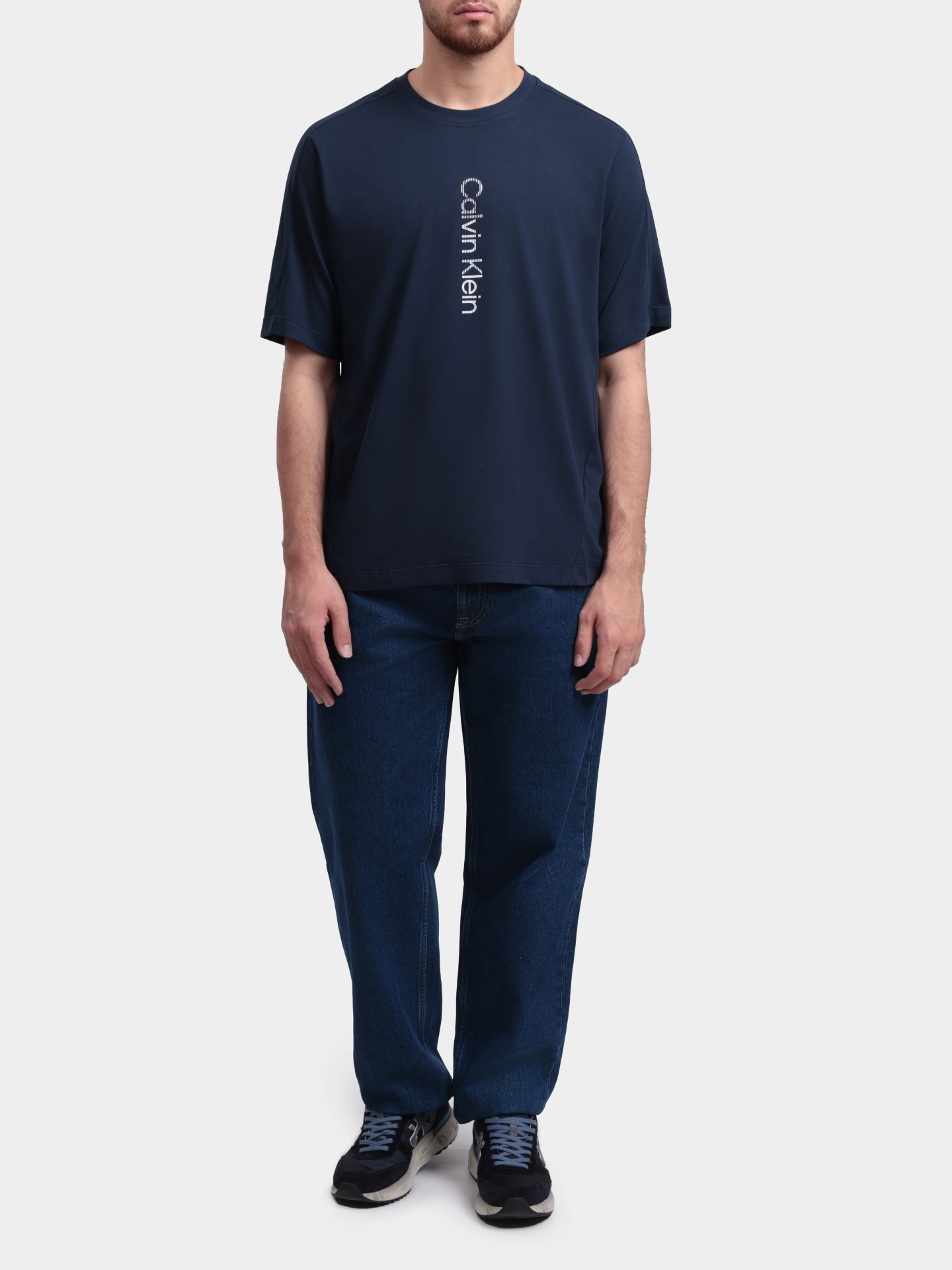 Футболка Calvin Klein LVGMS6K101 0PP темно-синяя мужская — купить в интернет-магазине Verdistore