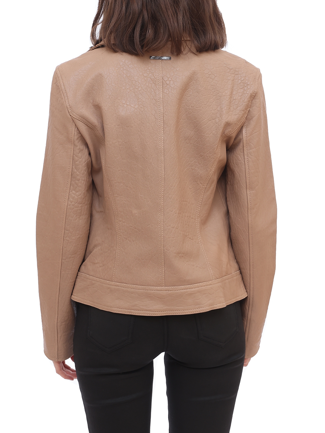 Куртка Armani Exchange 6ZYB50 бежевая женская из кожи — купить в интернет-магазине Verdistore