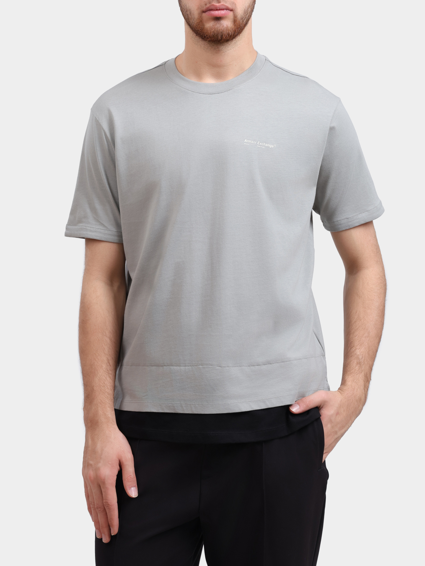 Футболка Armani Exchange XM000722 AF10362 серая мужская — купить в интернет-магазине Verdistore