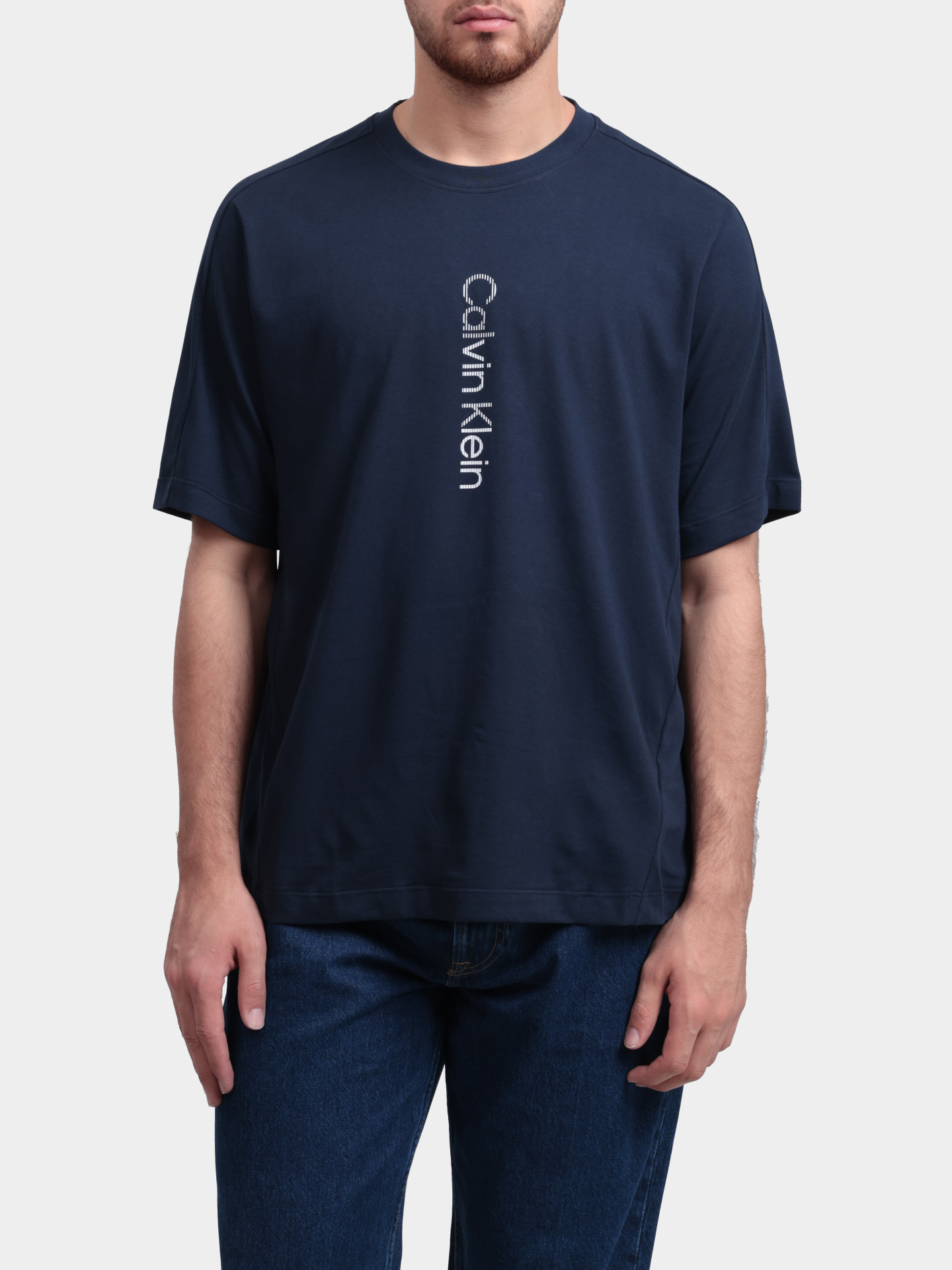 Футболка Calvin Klein LVGMS6K101 0PP темно-синяя мужская — купить в интернет-магазине Verdistore