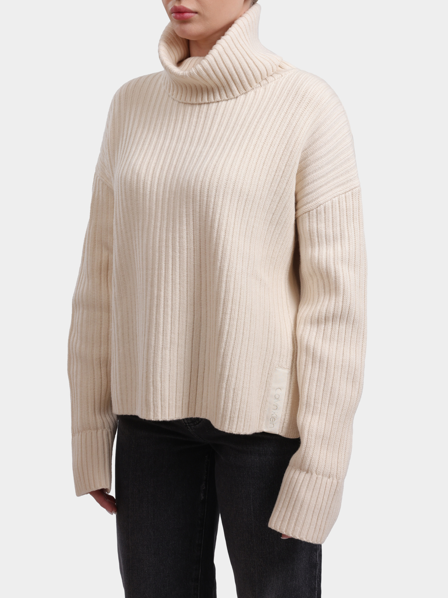Пуловер Calvin Klein K20K203218 YBL молочный женский — купить в интернет-магазине Verdistore