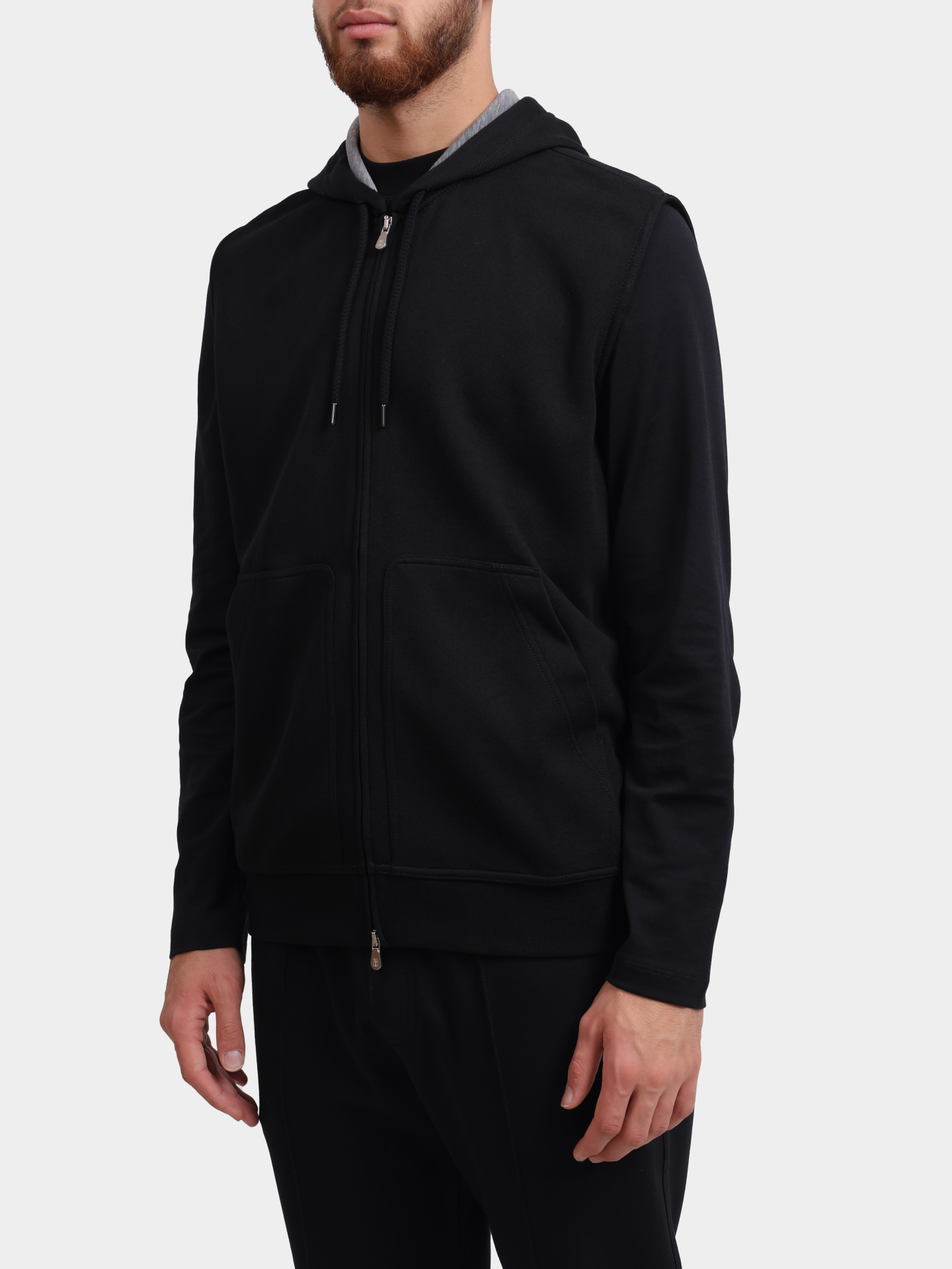 Жилет Brunello Cucinelli MM8319079G C101 черный мужской на молнии — купить в интернет-магазине Verdistore