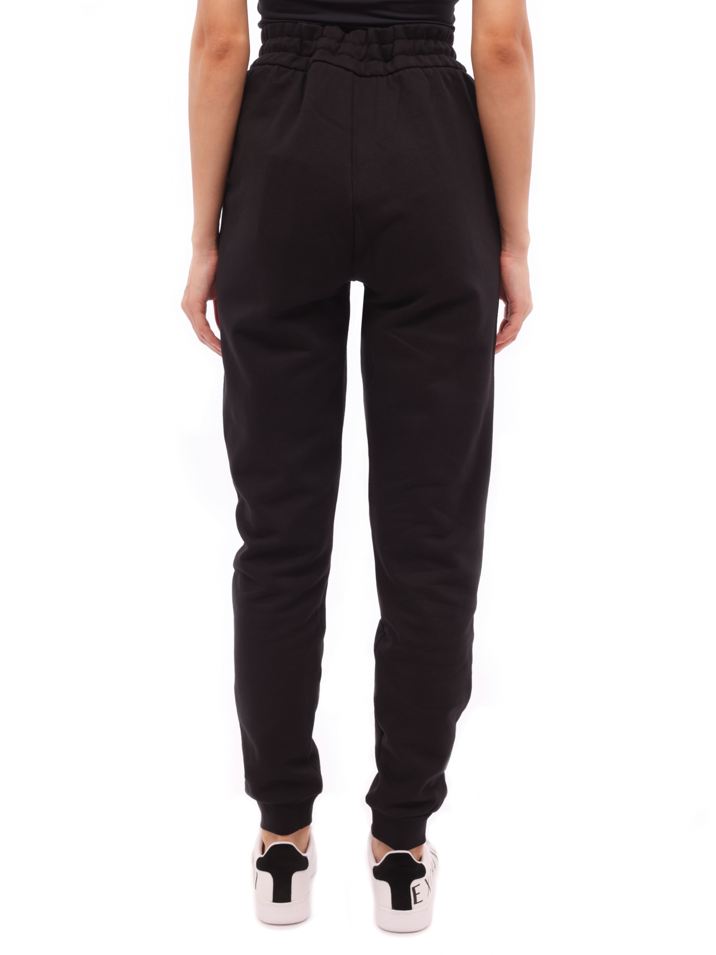 Брюки спортивные Armani Exchange 8NYTFX YJG3Z 1200 черные женские с манжетами — купить в интернет-магазине Verdistore