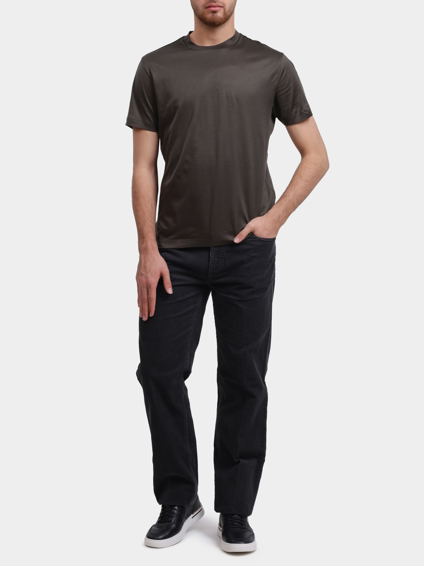 Футболка Emporio Armani 8N1TE8 1JUVZ U8120 хаки мужская — купить в интернет-магазине Verdistore