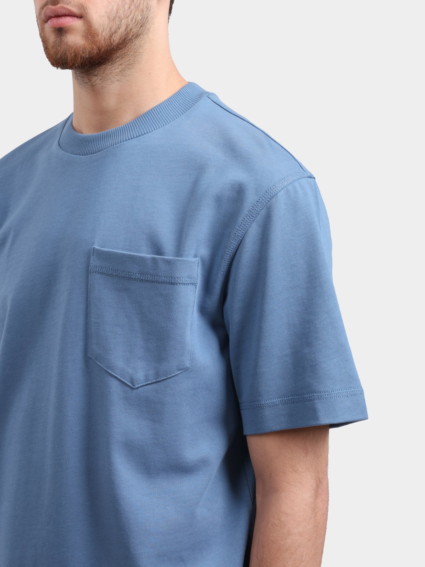 Футболка Hugo Nestite 10274737 синяя мужская с нагрудным карманом — купить в интернет-магазине Verdistore