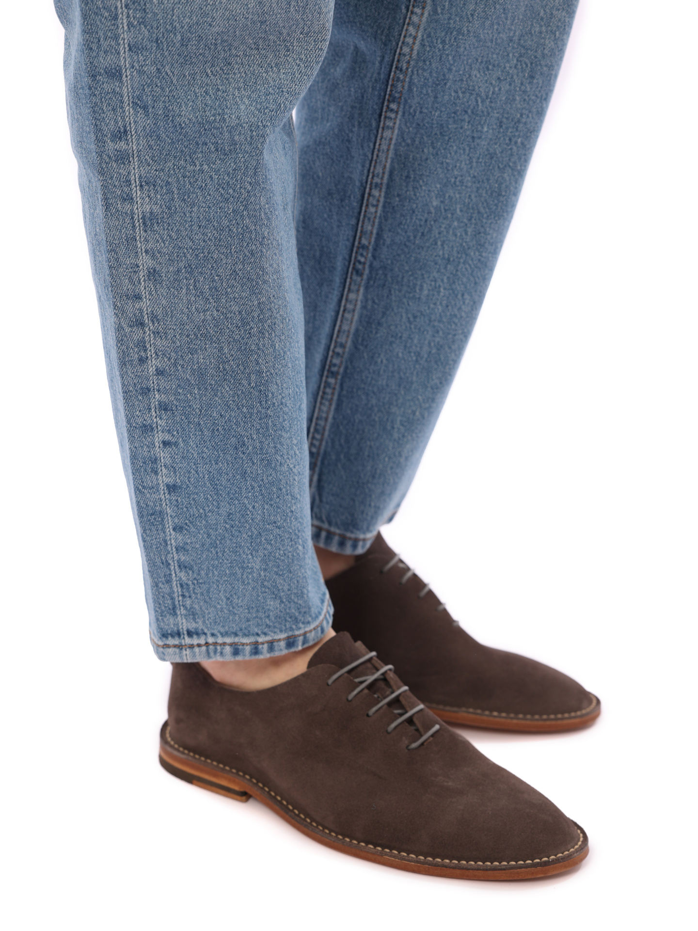 Оксфорды коричневые замшевые невысокие  — купить в интернет-магазине Verdistore