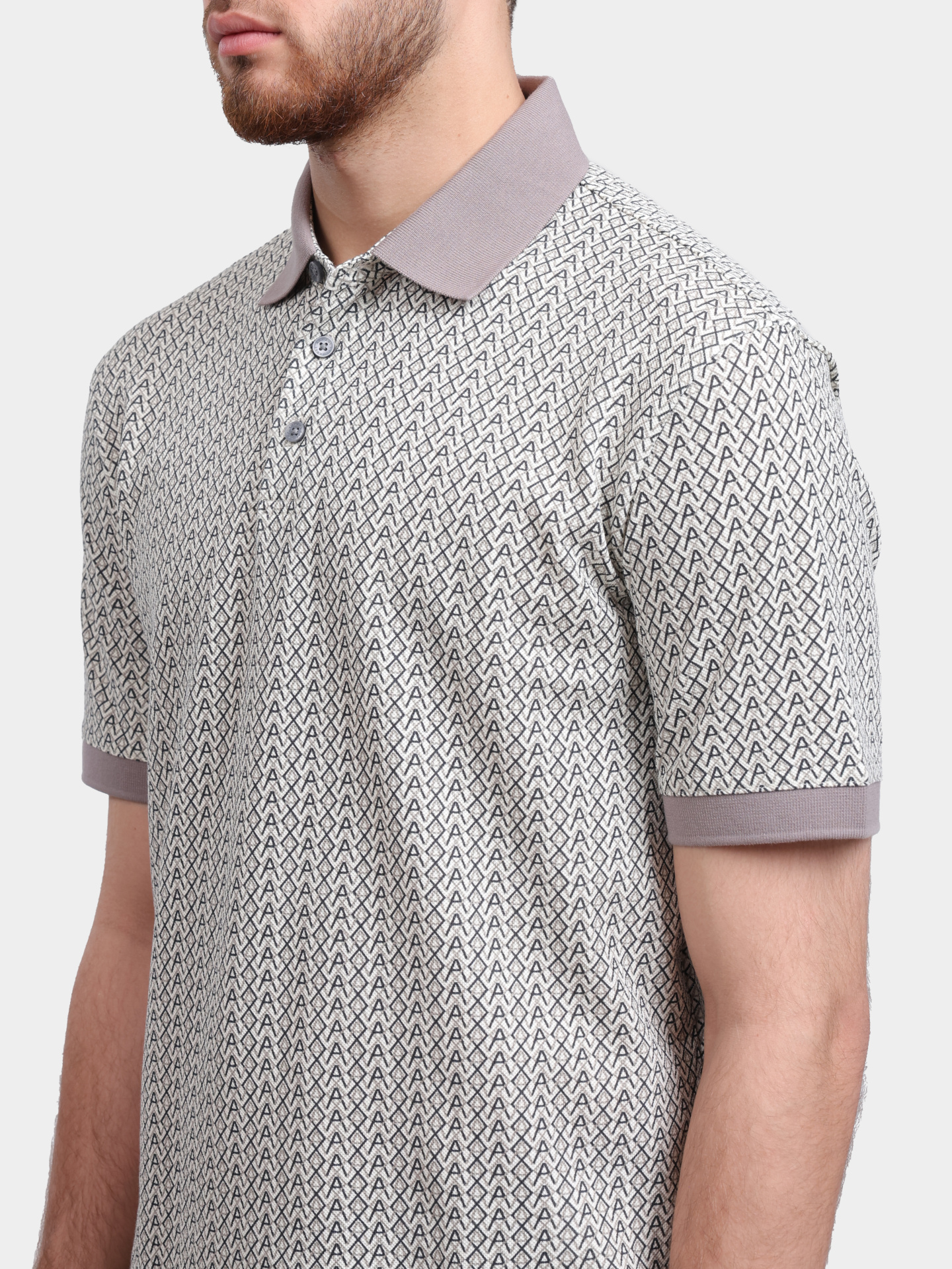 Поло Armani Exchange XM002015 AF10366 F0143 хлопковое мужское с принтом — купить в интернет-магазине Verdistore