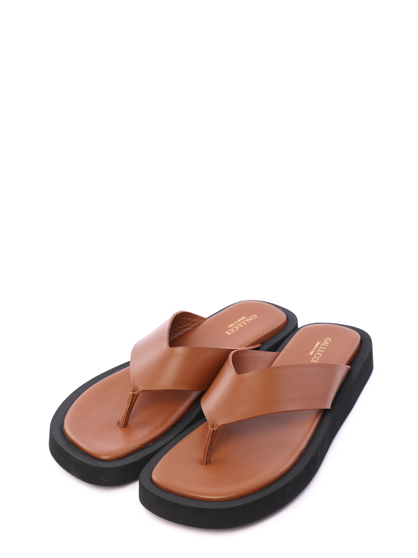 Шлепанцы Gallucci D10114AMBNV551 кожаные женские — купить в интернет-магазине Verdistore