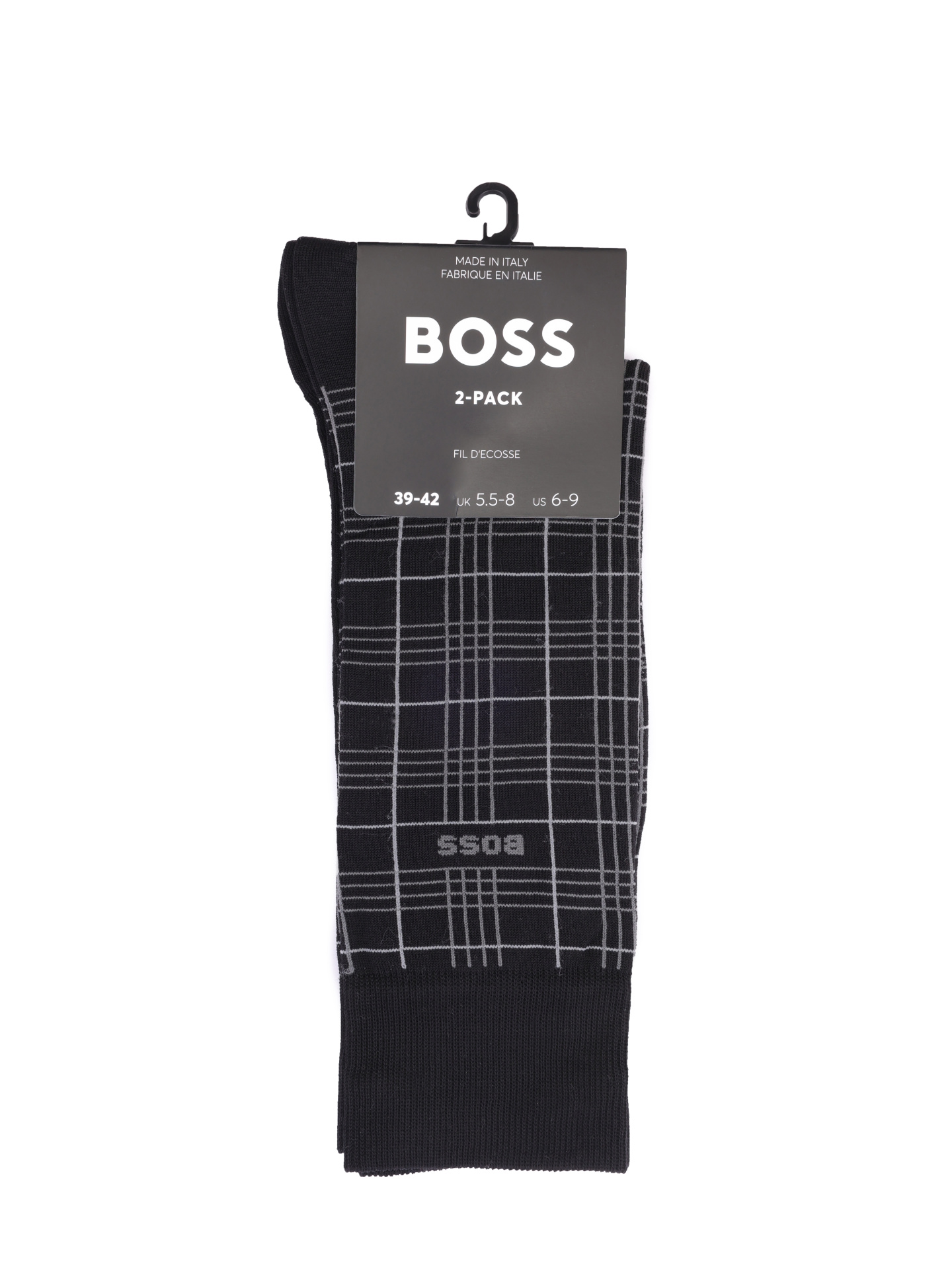 Носки Boss 50495984 001 черные мужские в клетку  — купить в интернет-магазине Verdistore