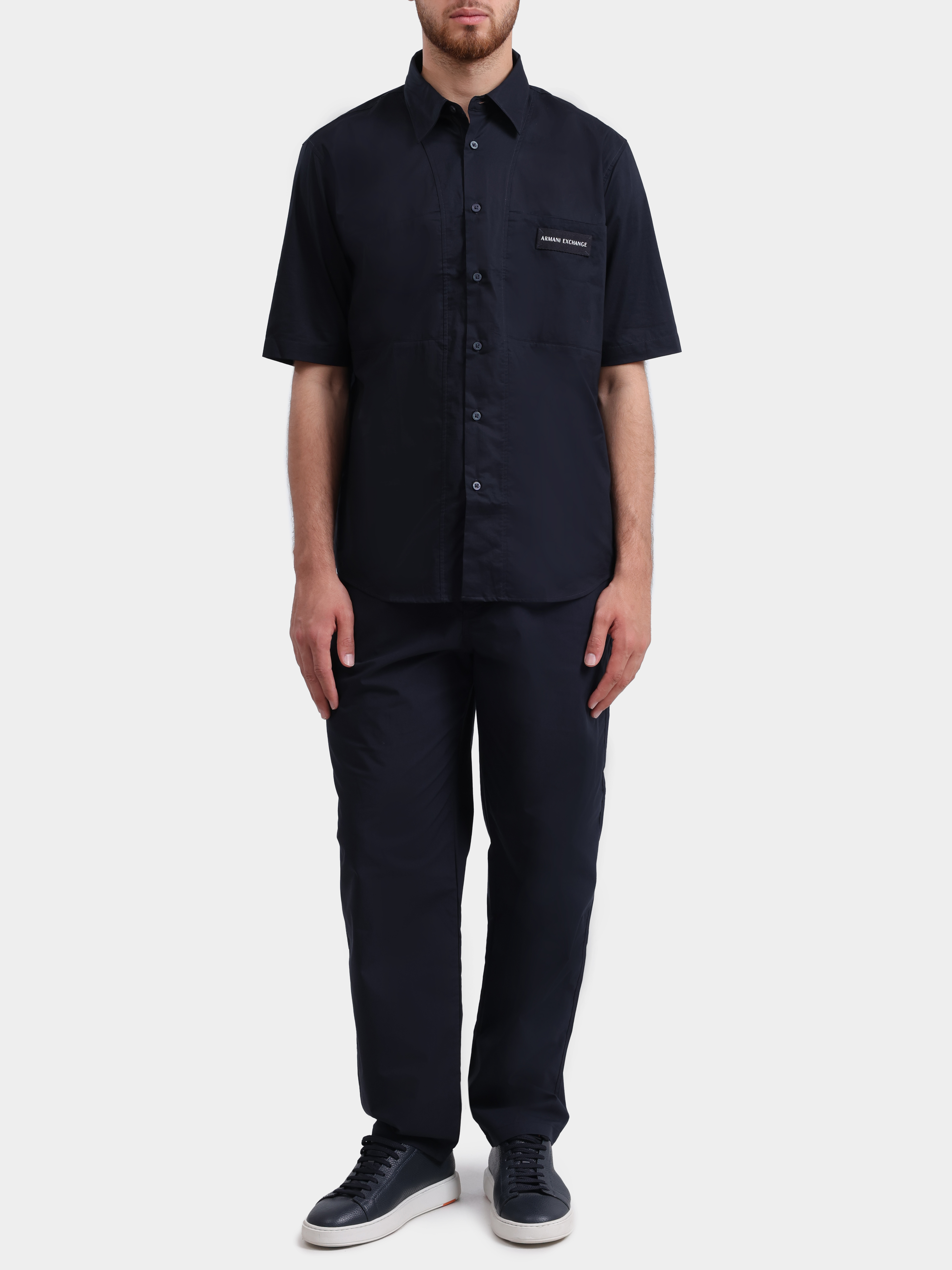 Брюки Armani Exchange XM002273 AF22686 UB101 темно-синие мужские — купить в интернет-магазине Verdistore