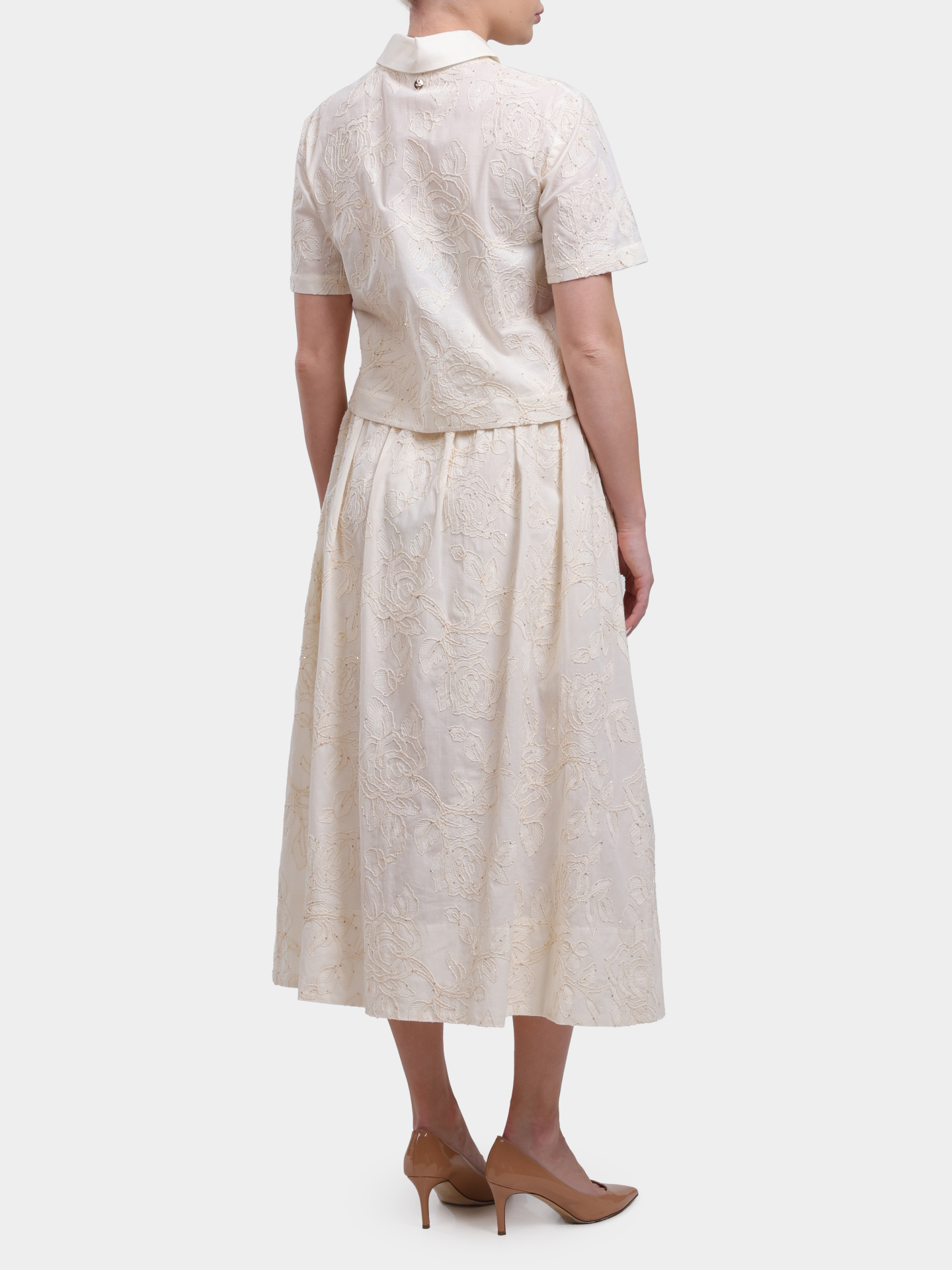 Рубашка Liu-Jo WA6508 T472A P9417 хлопковая женская с вышивкой — купить в интернет-магазине Verdistore