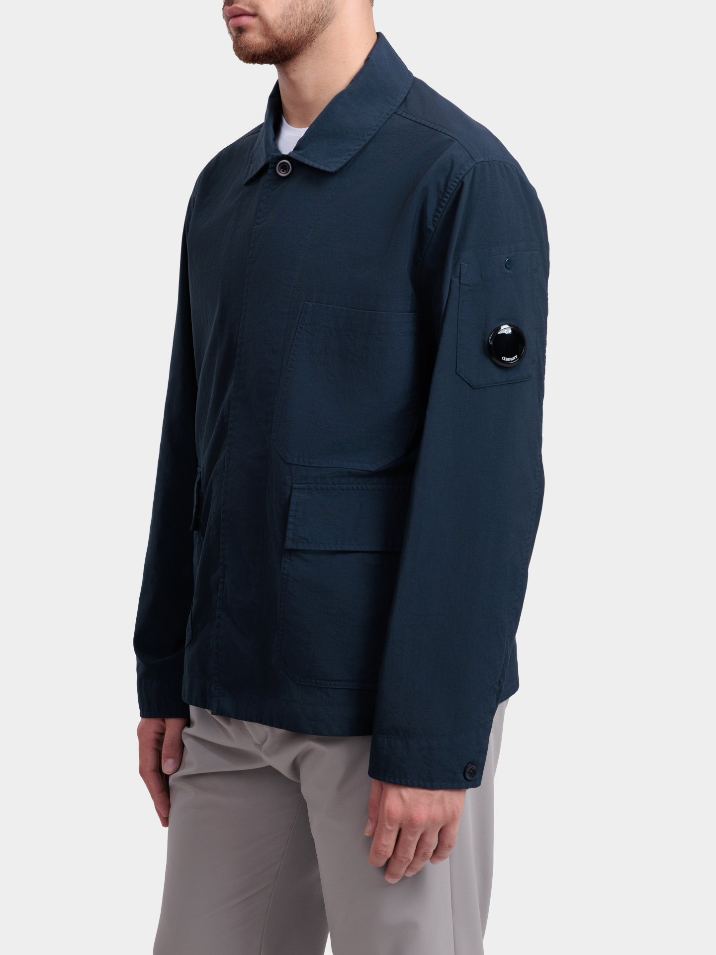Куртка-рубашка C.P. Company 20CMOS061A 005782G 889 темно-синяя мужская с линзой — купить в интернет-магазине Verdistore
