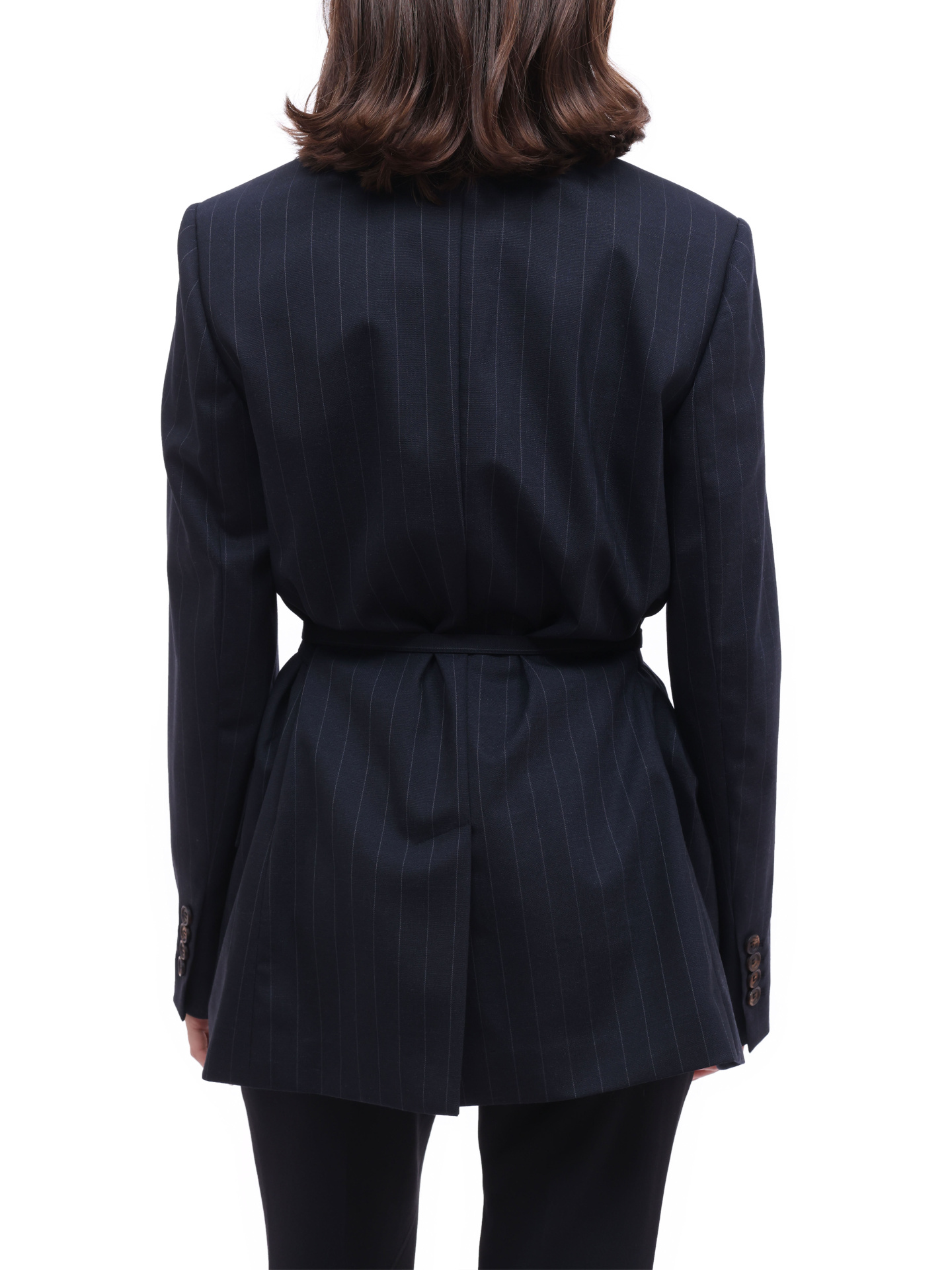Жакет Brunello Cucinelli MB0252263 C002 темно-синий женский в полоску — купить в интернет-магазине Verdistore