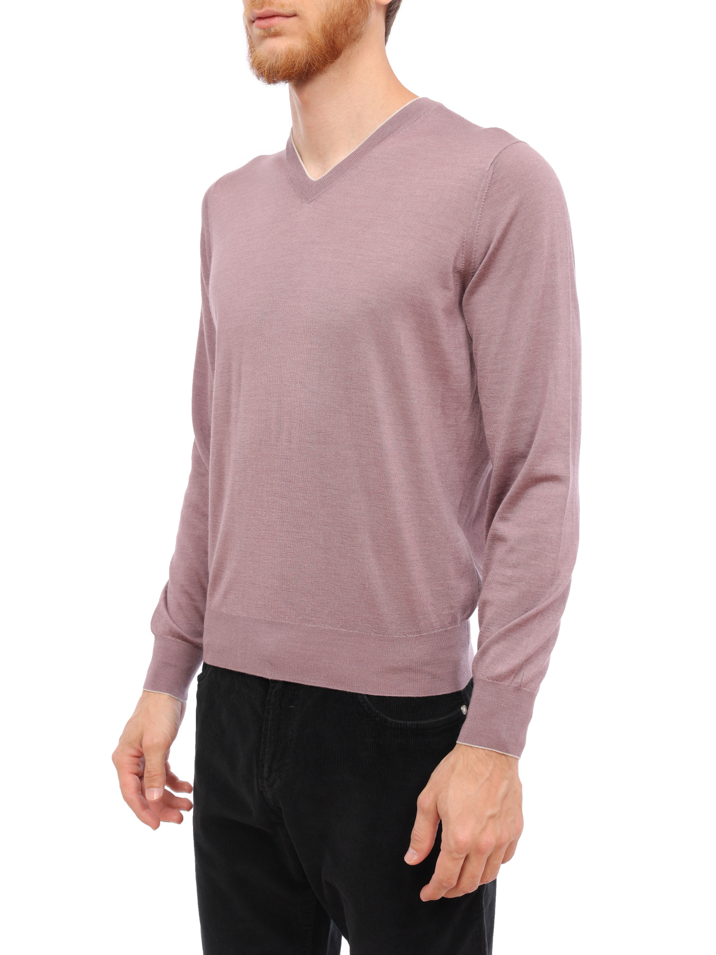 Джемпер Brunello Cucinelli M2300162 трикотажный мужской с V-вырезом — купить в интернет-магазине Verdistore