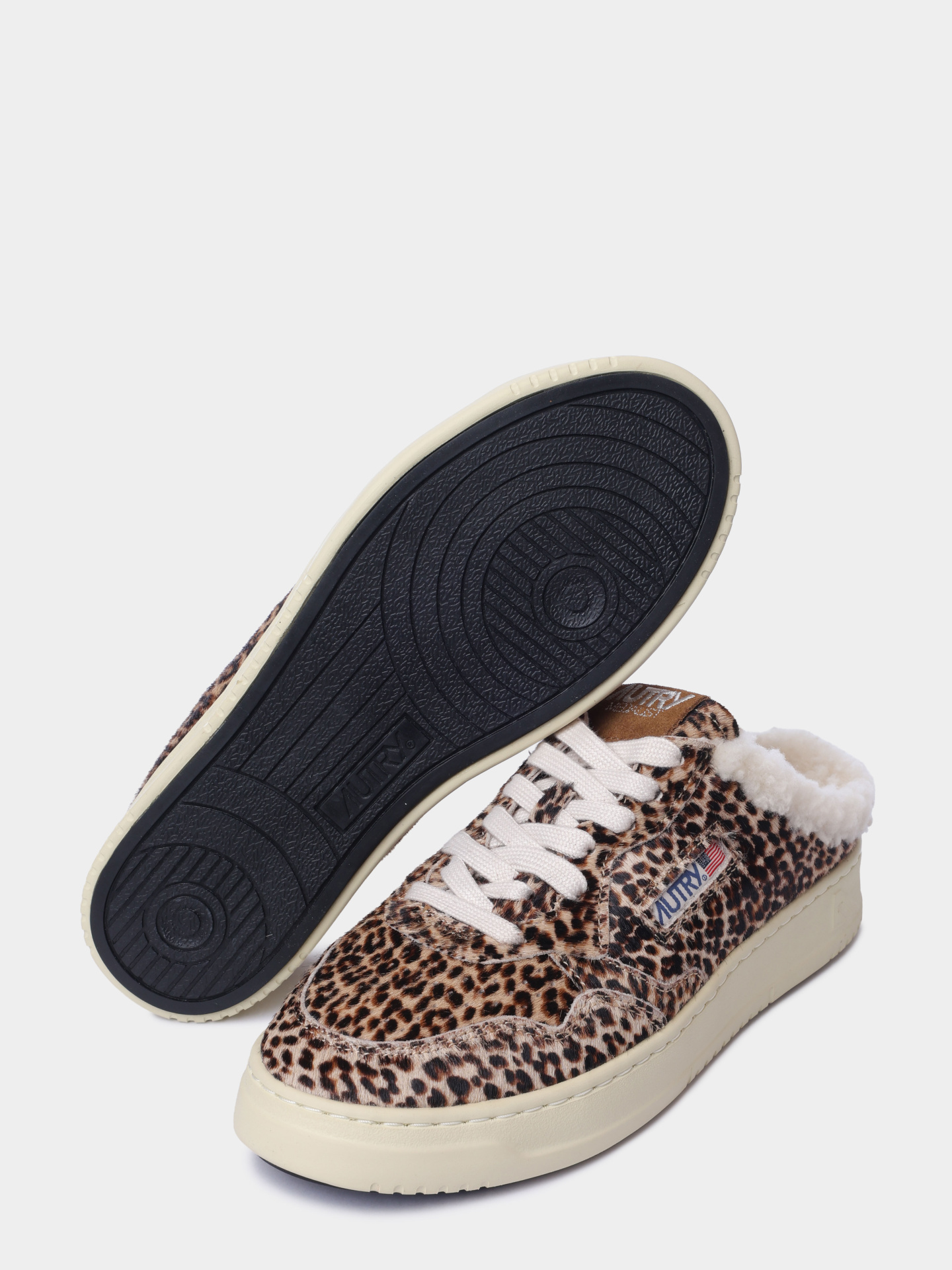 Кеды Autry MULW - YX01 леопардовые женские с открытой пяткой — купить в интернет-магазине Verdistore