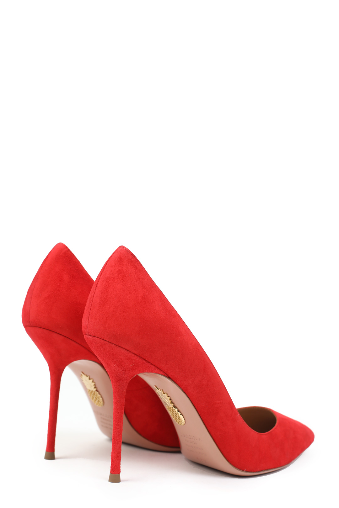 Лодочки Aquazzura PURHIGP0 F00 красные женские замшевые — купить в интернет-магазине Verdistore