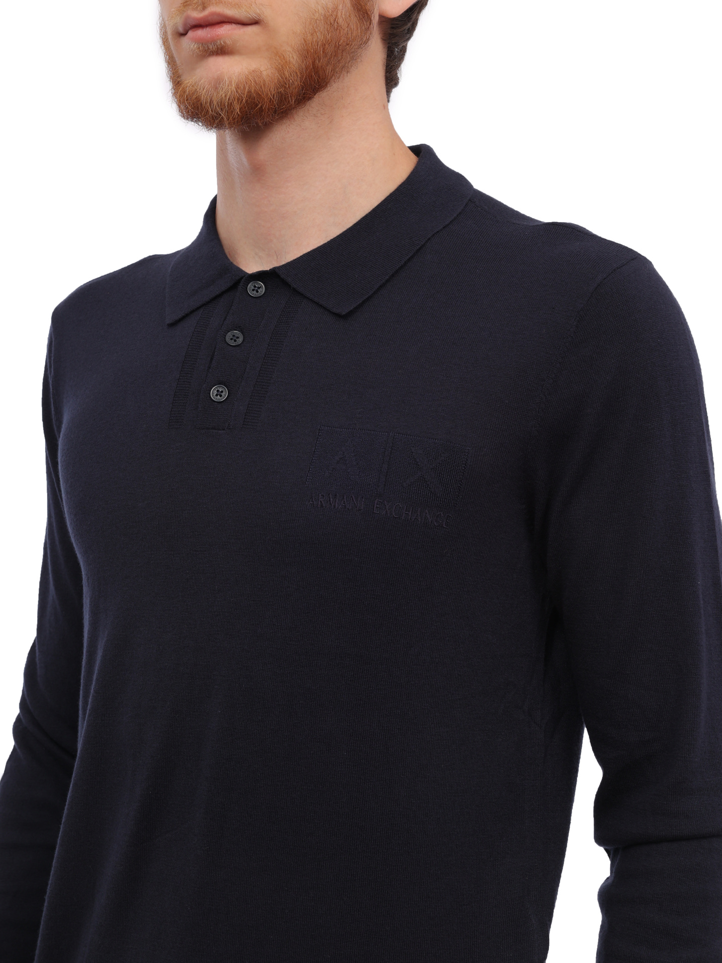 Свитер Armani Exchange 6RZF1C ZMW8Z 1510 темно-синий мужской — купить в интернет-магазине Verdistore