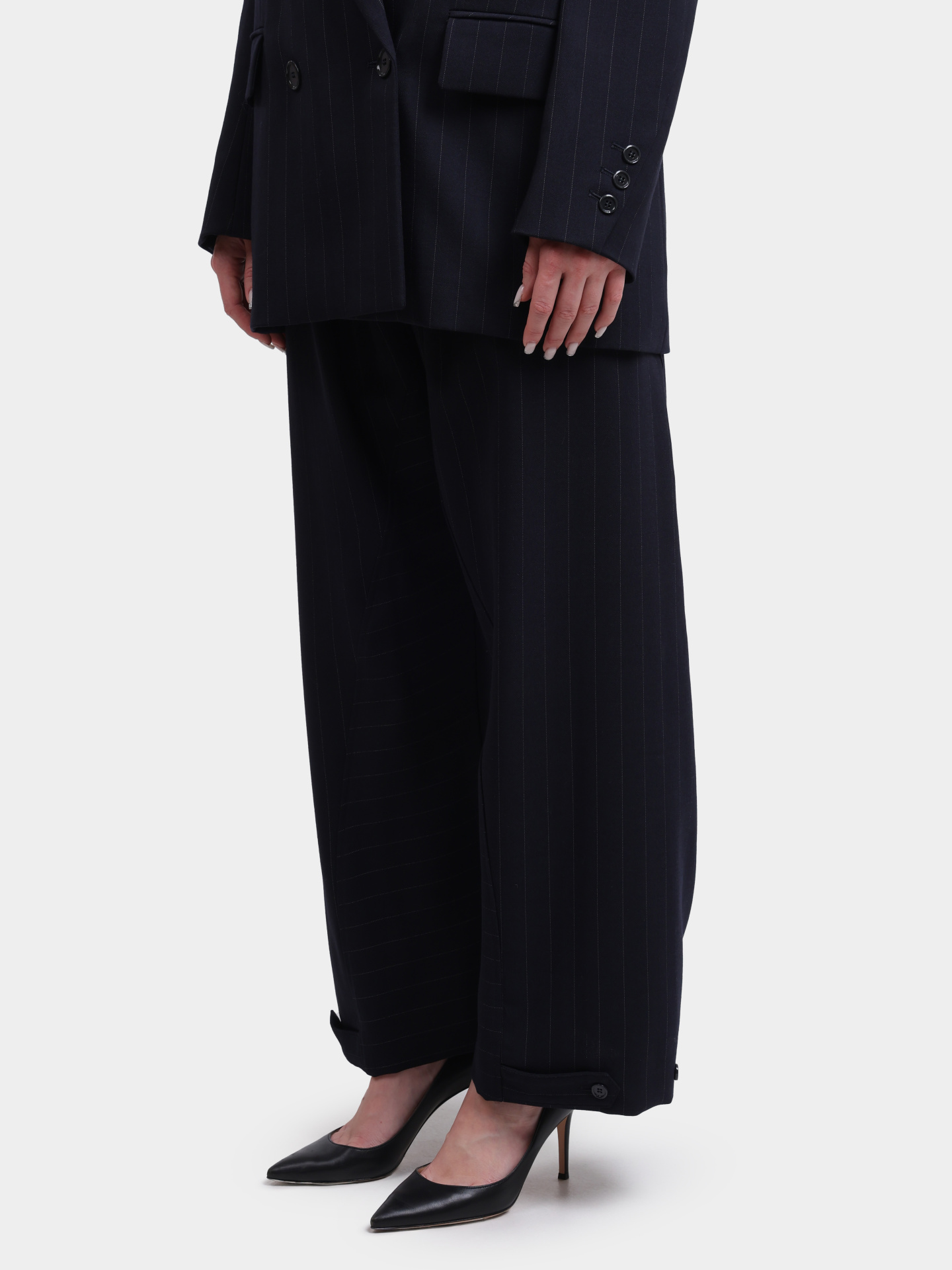 Брюки Pinko 105707 A2QY EZ1 женские в тонкую полоску — купить в интернет-магазине Verdistore