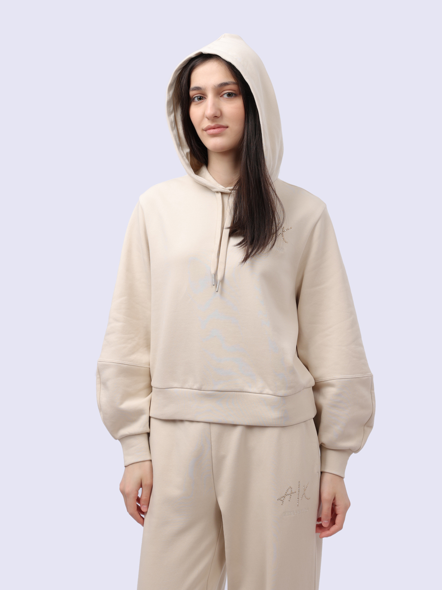 Худи Armani Exchange 3DYM12 YJFFZ 1787 бежевое женское — купить в интернет-магазине Verdistore