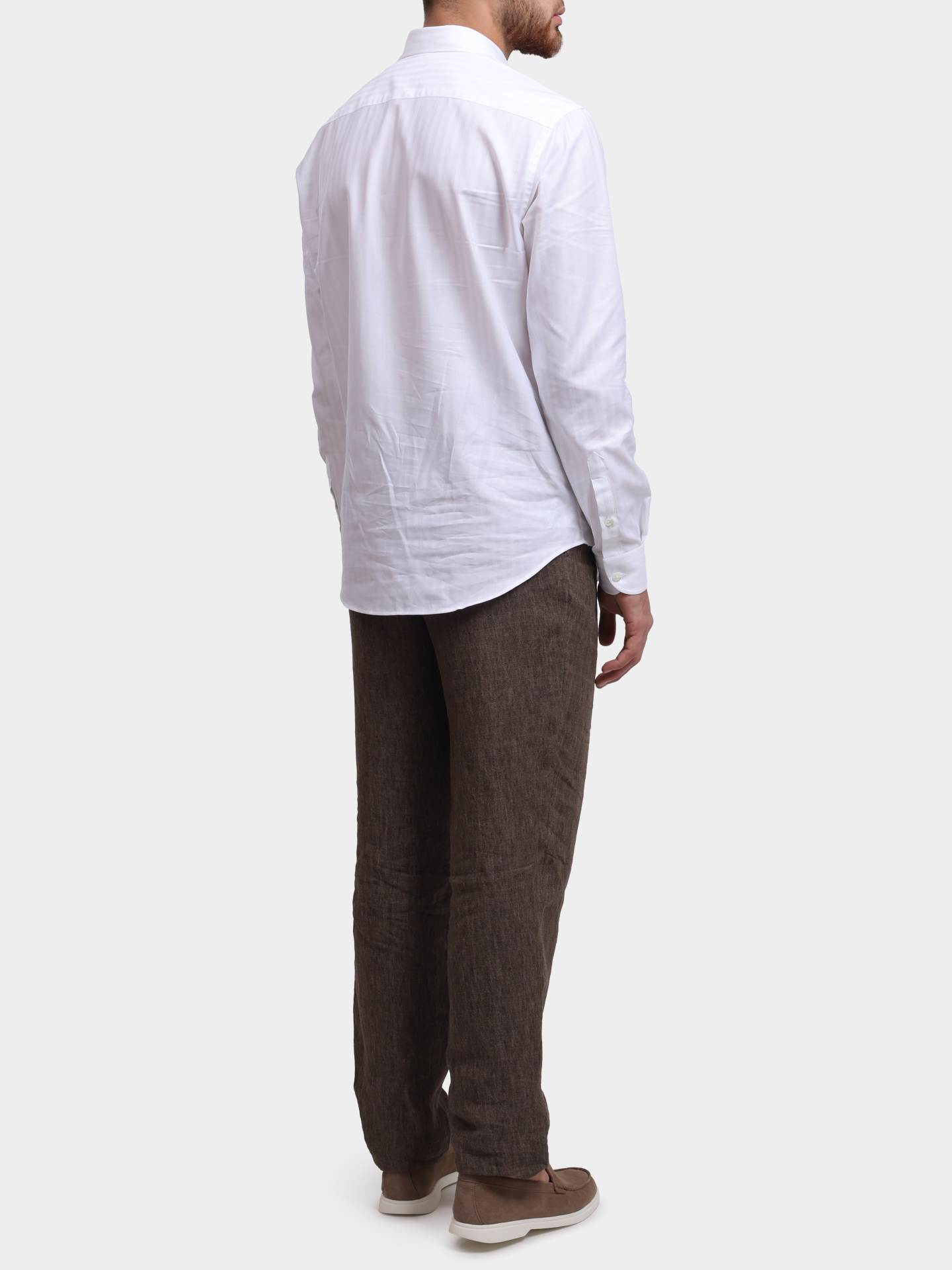 Брюки Emporio Armani EM000496 TE10410 O6002 льняные мужские — купить в интернет-магазине Verdistore