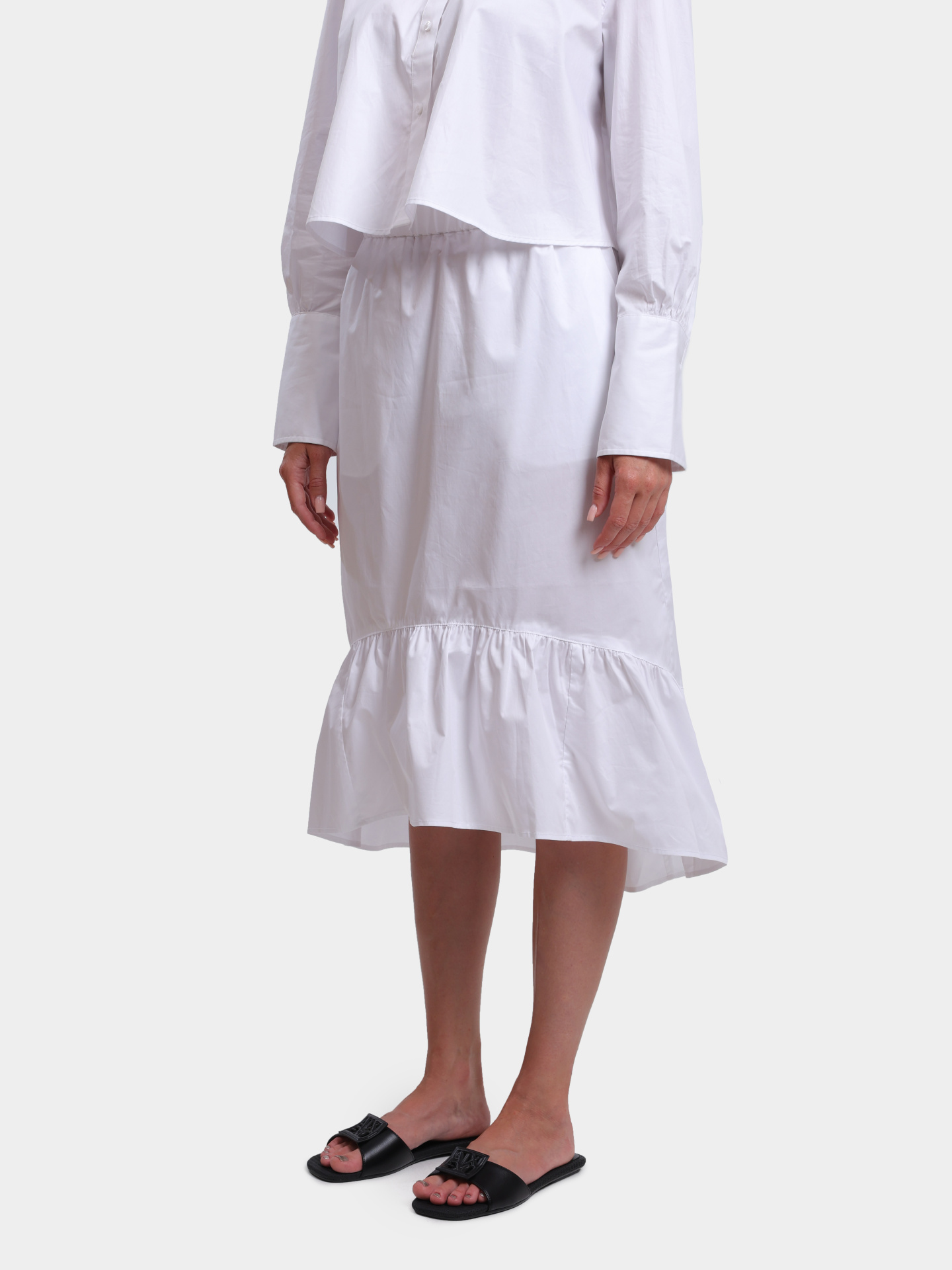 Юбка Armani Exchange XW000473 AF12812 U0002 белая женская из хлопка  — купить в интернет-магазине Verdistore