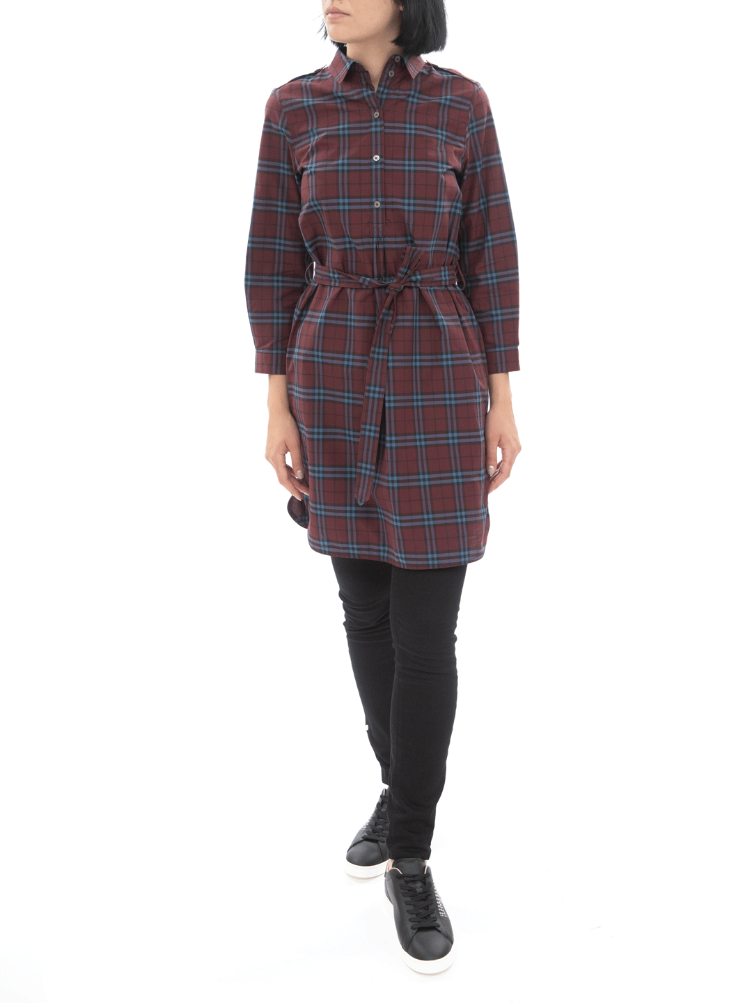 Платье Burberry 4066179 хлопковое женское в клетку — купить в интернет-магазине Verdistore