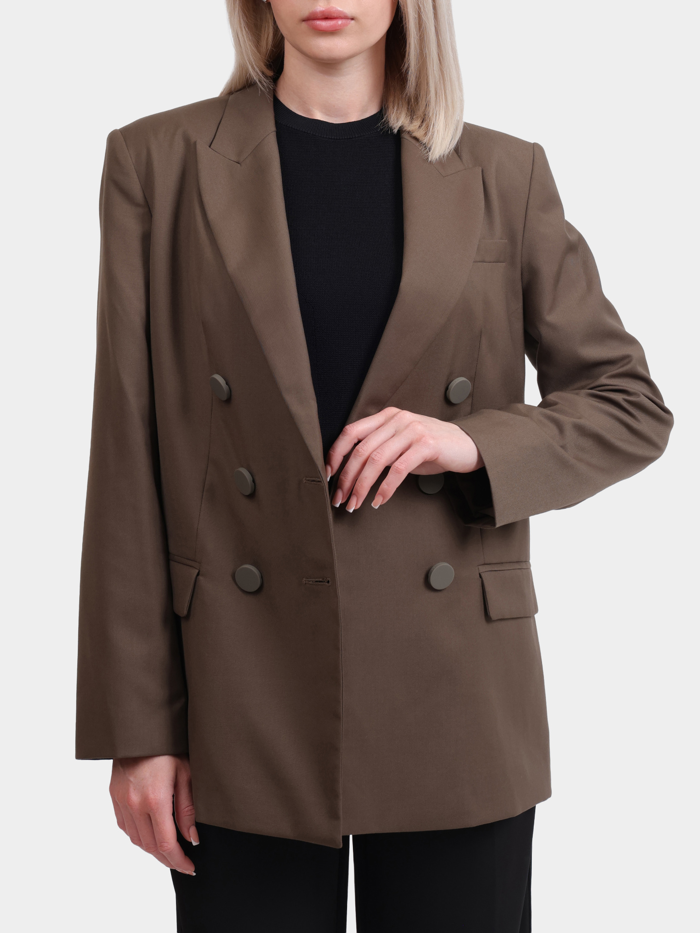 Жакет Armani Exchange XW000220 AF10855 U6199 двубортный женский — купить в интернет-магазине Verdistore