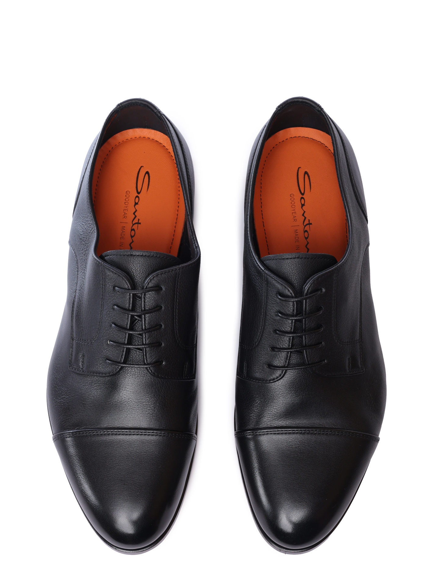 Дерби Santoni MCCG18940SA1SLASN01 кожаные мужские — купить в интернет-магазине Verdistore