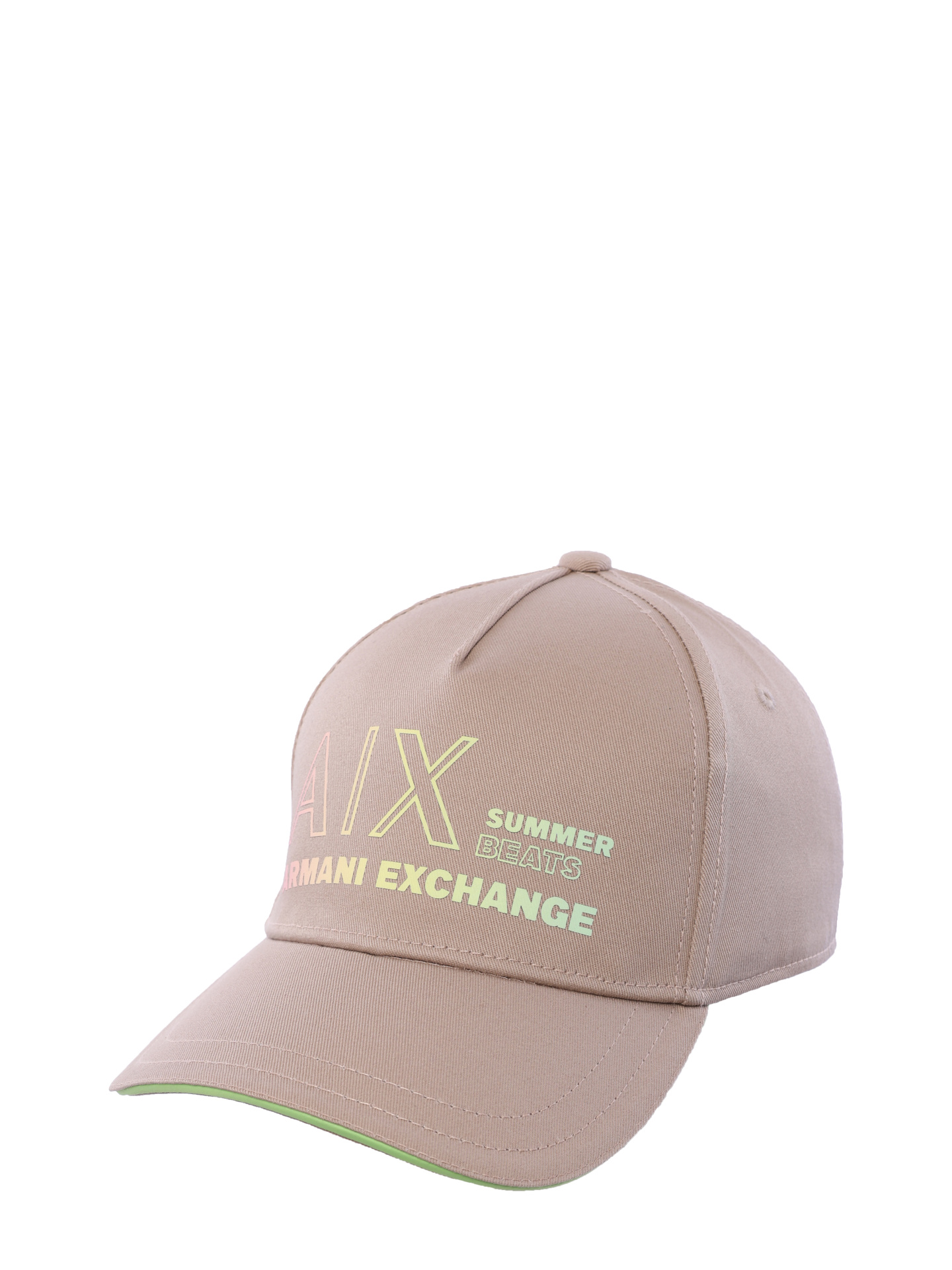 Бейсболка Armani Exchange 954209 3R109 08251 хлопковая бежевая с логотипом — купить в интернет-магазине Verdistore
