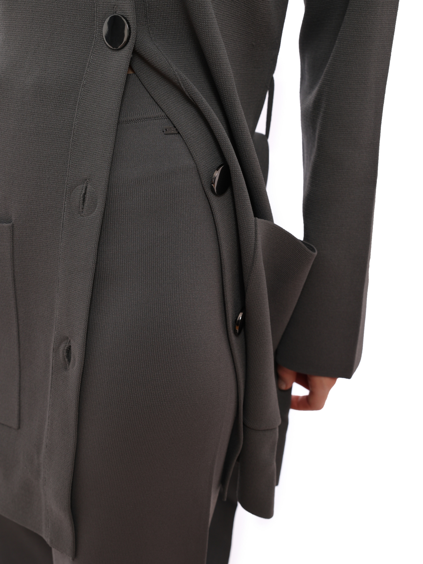 Брюки Armani Exchange 3RYP1F YMH6Z 1894 серые женские из трикотажа — купить в интернет-магазине Verdistore