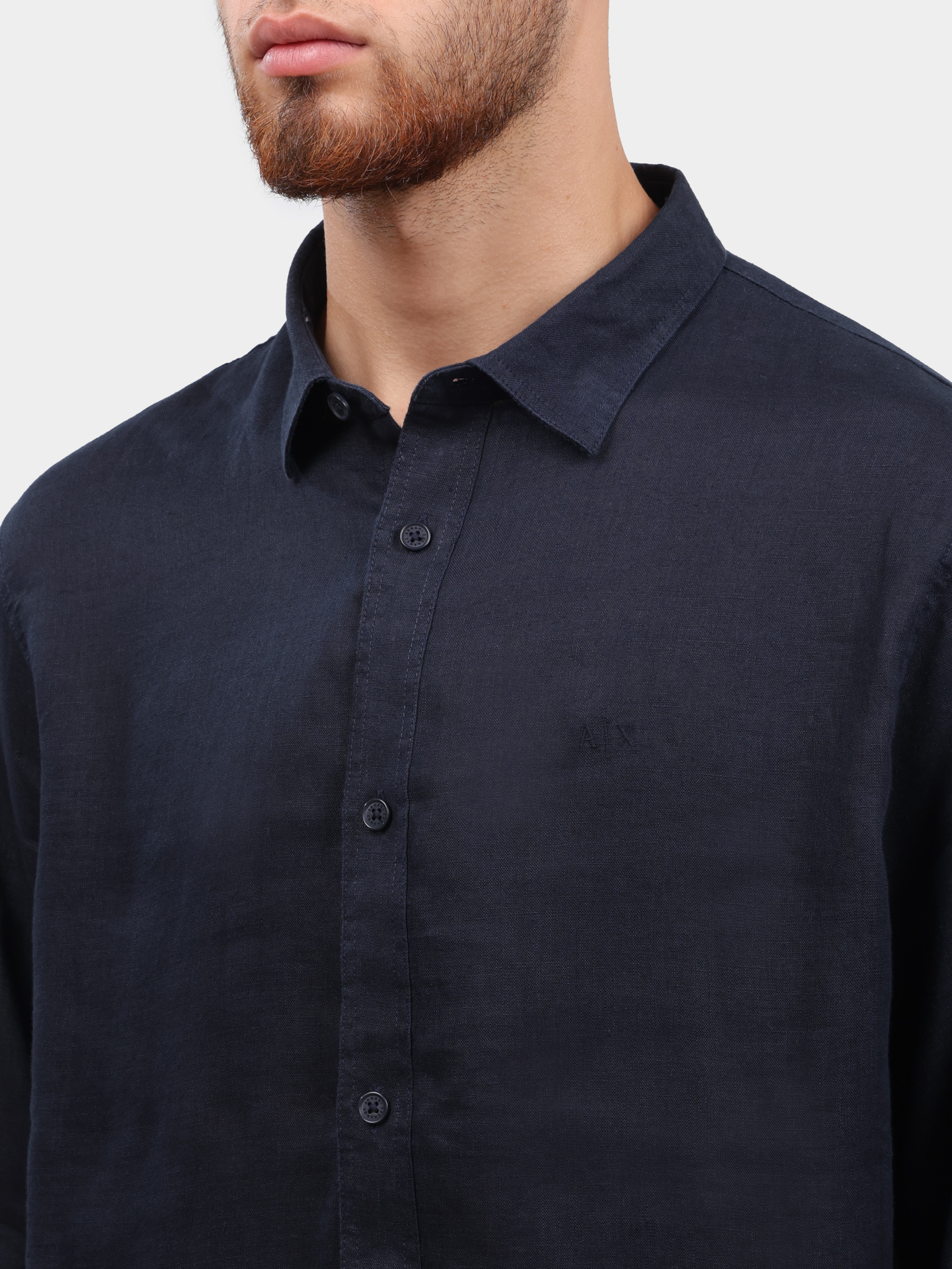 Рубашка Armani Exchange XM001221 AF14619 UB101 льняная мужская — купить в интернет-магазине Verdistore